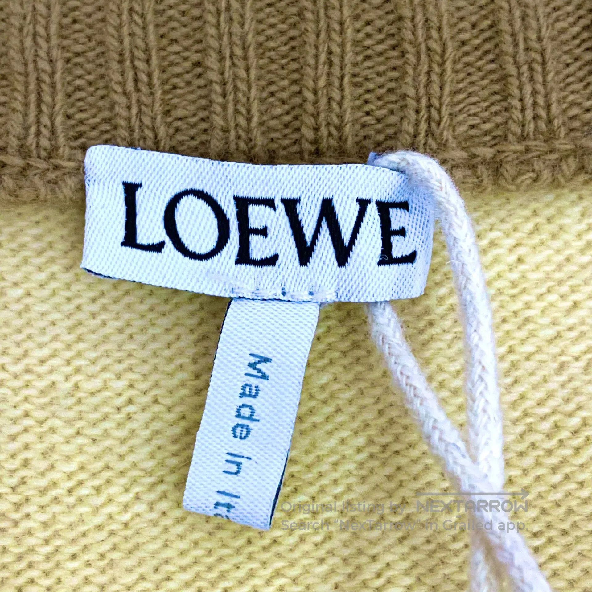 Loewe Loewe Yellow Logo Embroidered Wool Sweater. Size XS / US 0-2 / IT 36-38 - 6 Thumbnail