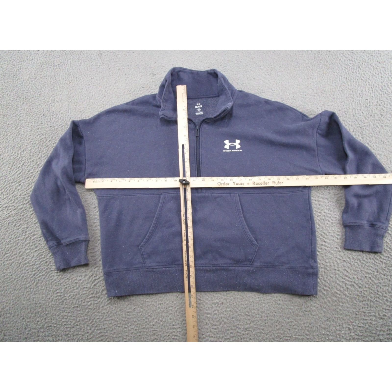 Under Armour Under Armour Womens Sweatshirt Pullover Zip 1/2 Half Zip Fleece Blue L Pullover Activewear Size L / US 10 / IT 46 - 4 Thumbnail