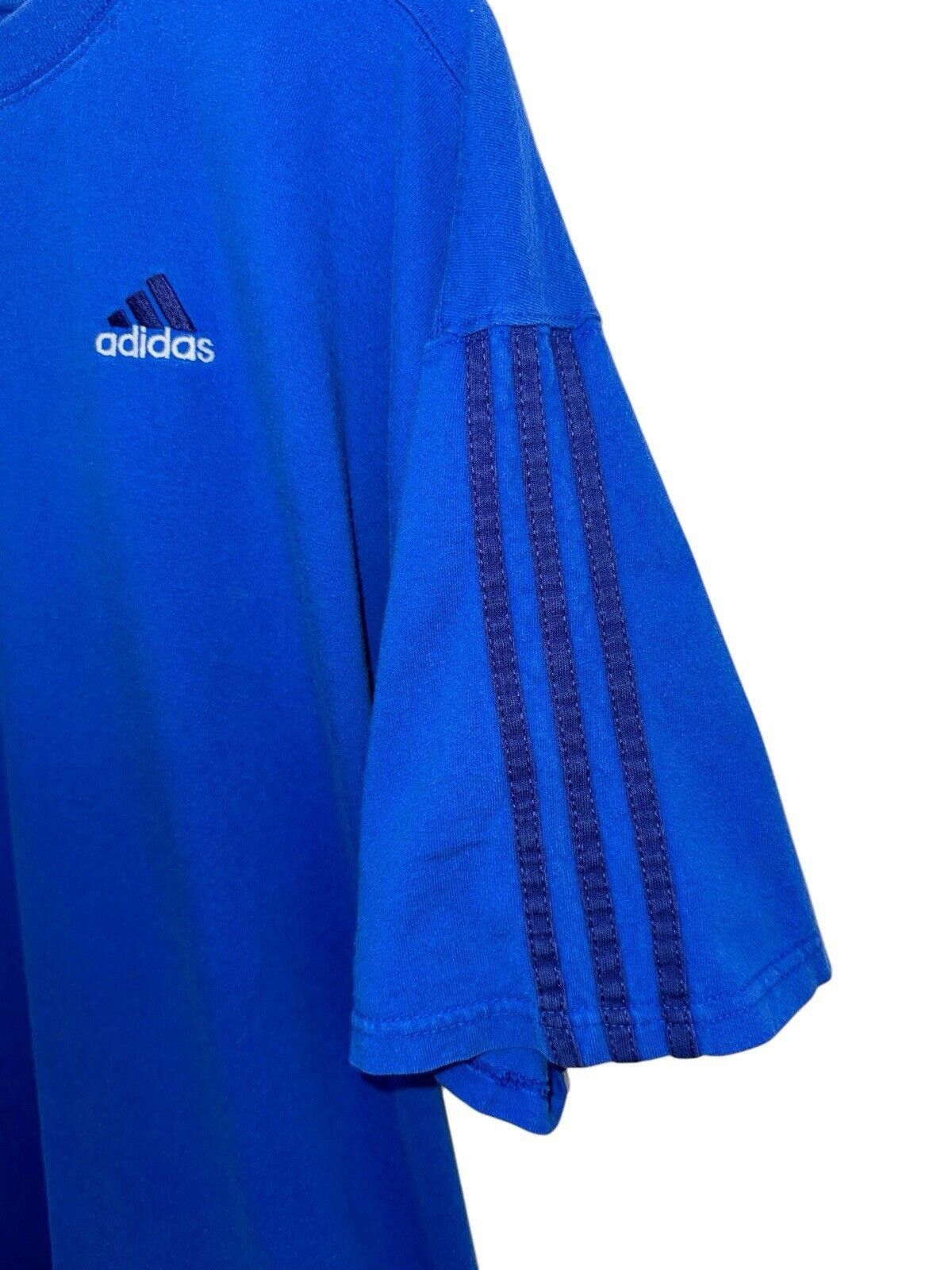 Adidas Vintage Adidas 90s Three Stripes Blue Indigo USA Shirt XL Size US XL / EU 56 / 4 - 3 Thumbnail