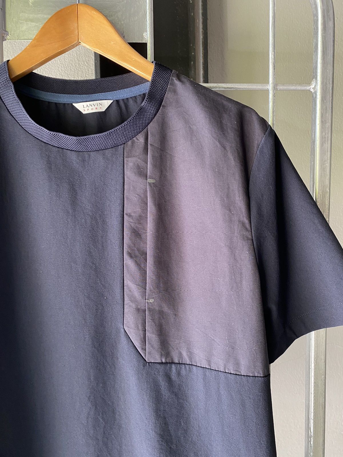 Lanvin LANVIN Dark Blue Crew Neck Short Sleeve Top Size US M / EU 48-50 / 2 - 11 Thumbnail