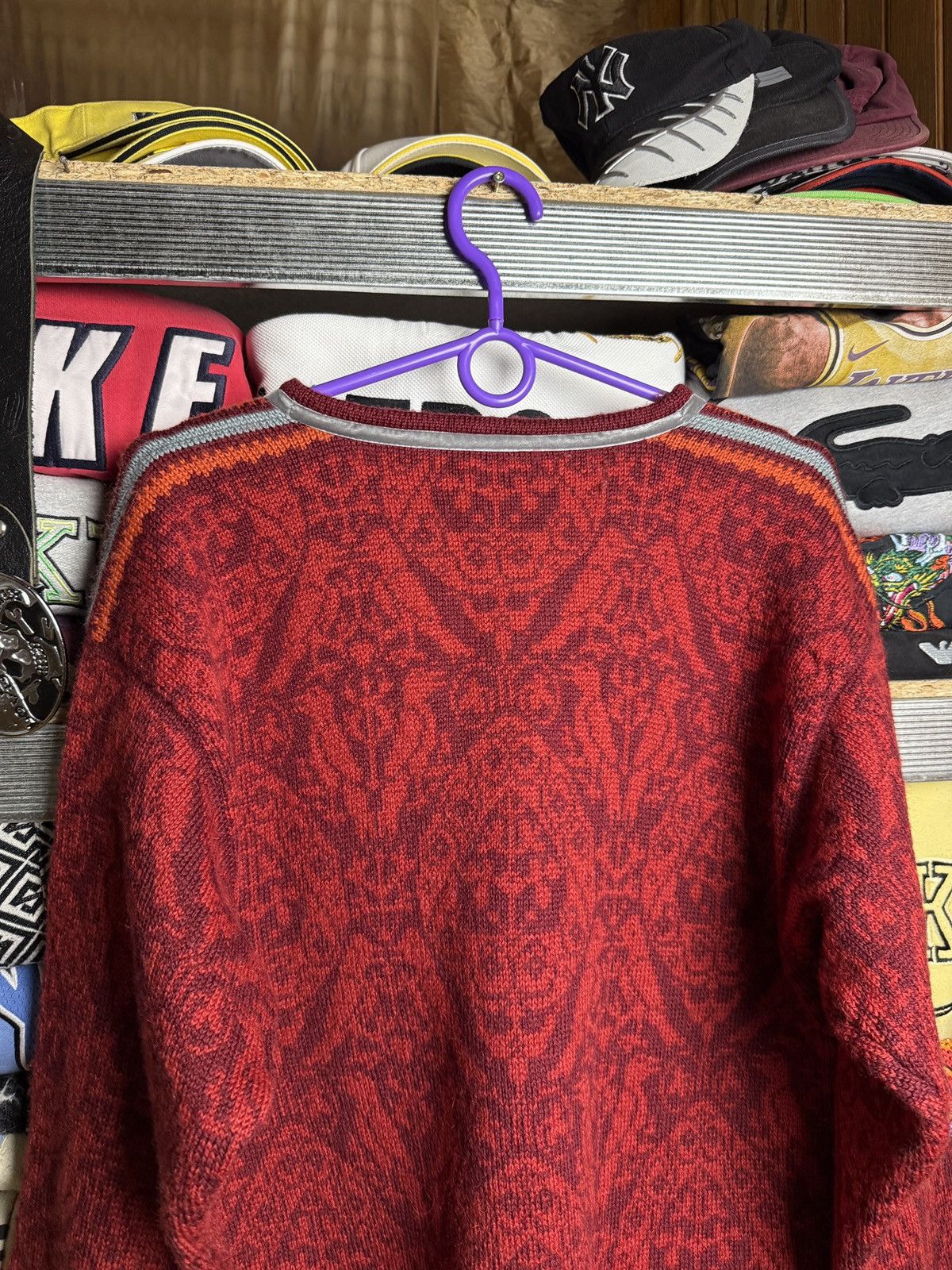 Aran Isles Knitwear Oleana Abstract Nordic Knitted Wool Sweater Size M / US 6-8 / IT 42-44 - 7 Thumbnail