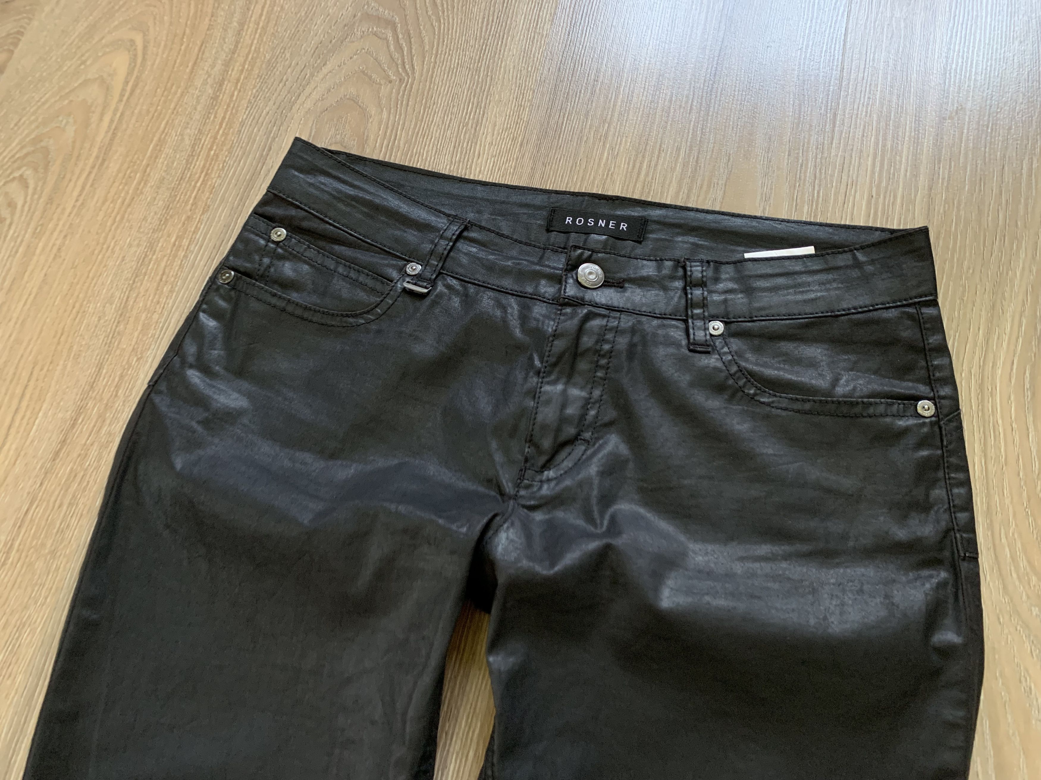Designer Rosner Wax Black Casual Pants Size 26" / US 2 / IT 38 - 4 Thumbnail