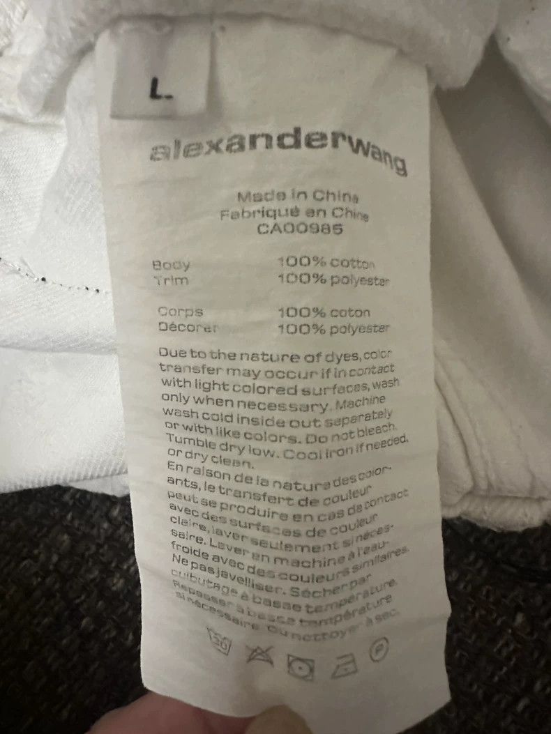 Alexander Wang Alexander Wang White Logo Track Pants- Size 31" - 4 Thumbnail