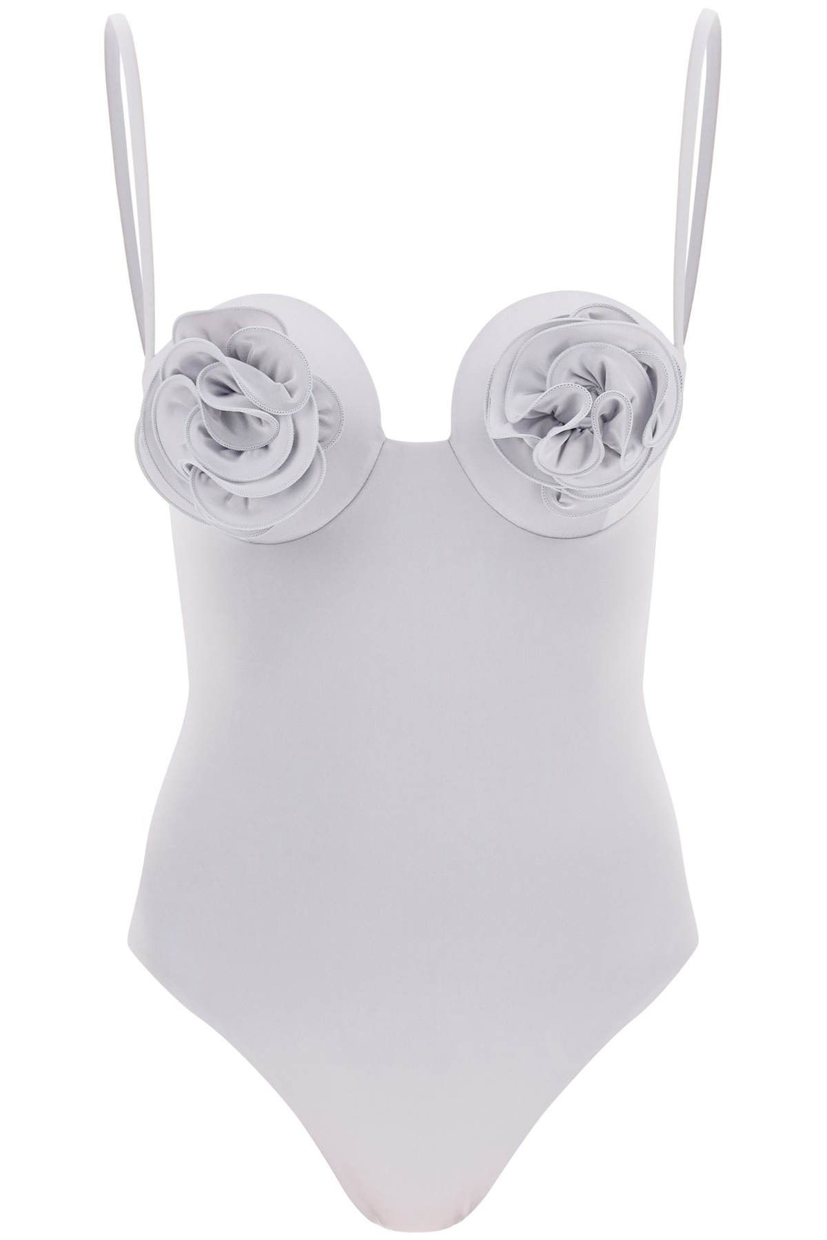image of Magda Butrym One-Piece Flower Swims in Grey, Women's (Size XS)