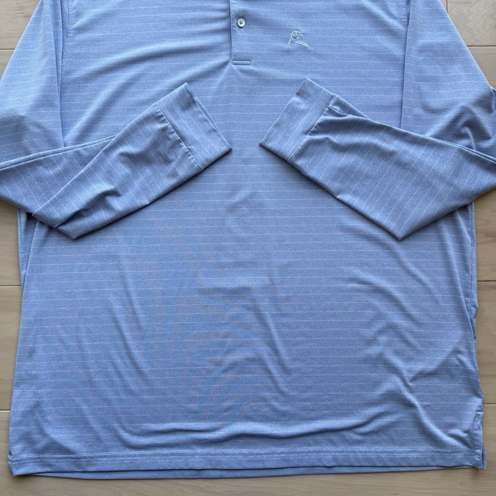 Other Rhoback Polo Shirt 3XL Blue Pink Striped Long Sleeve Golf Size US XXL / EU 58 / 5 - 5 Thumbnail