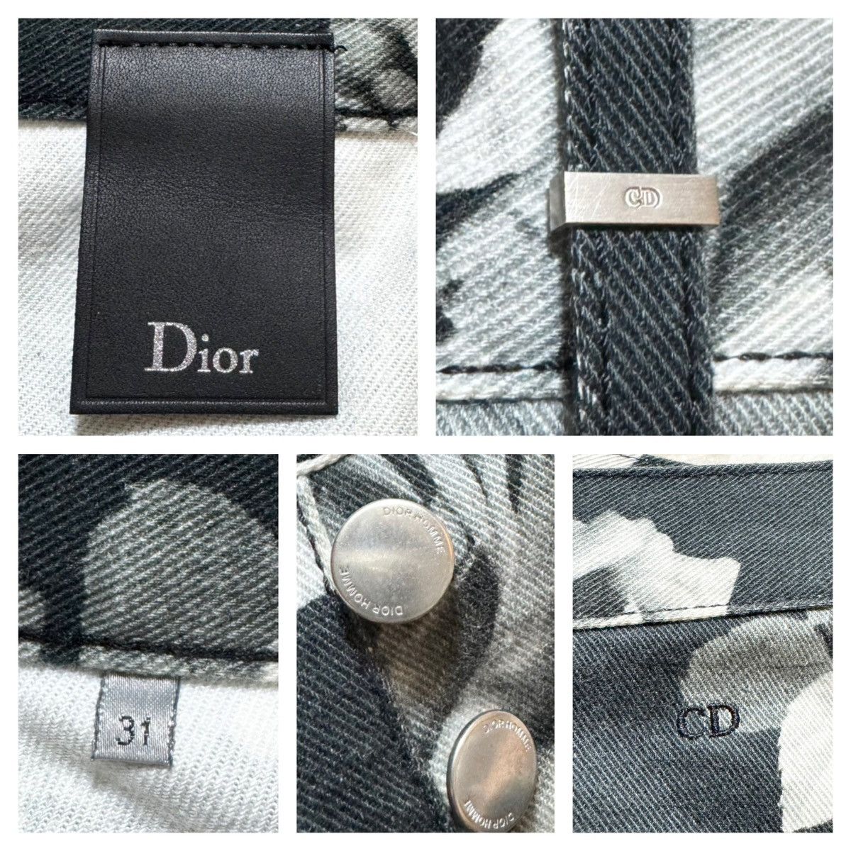 Dior Excellent Condition Dior Homme Rose Design Denim Jeans Size US 31 - 3 Thumbnail