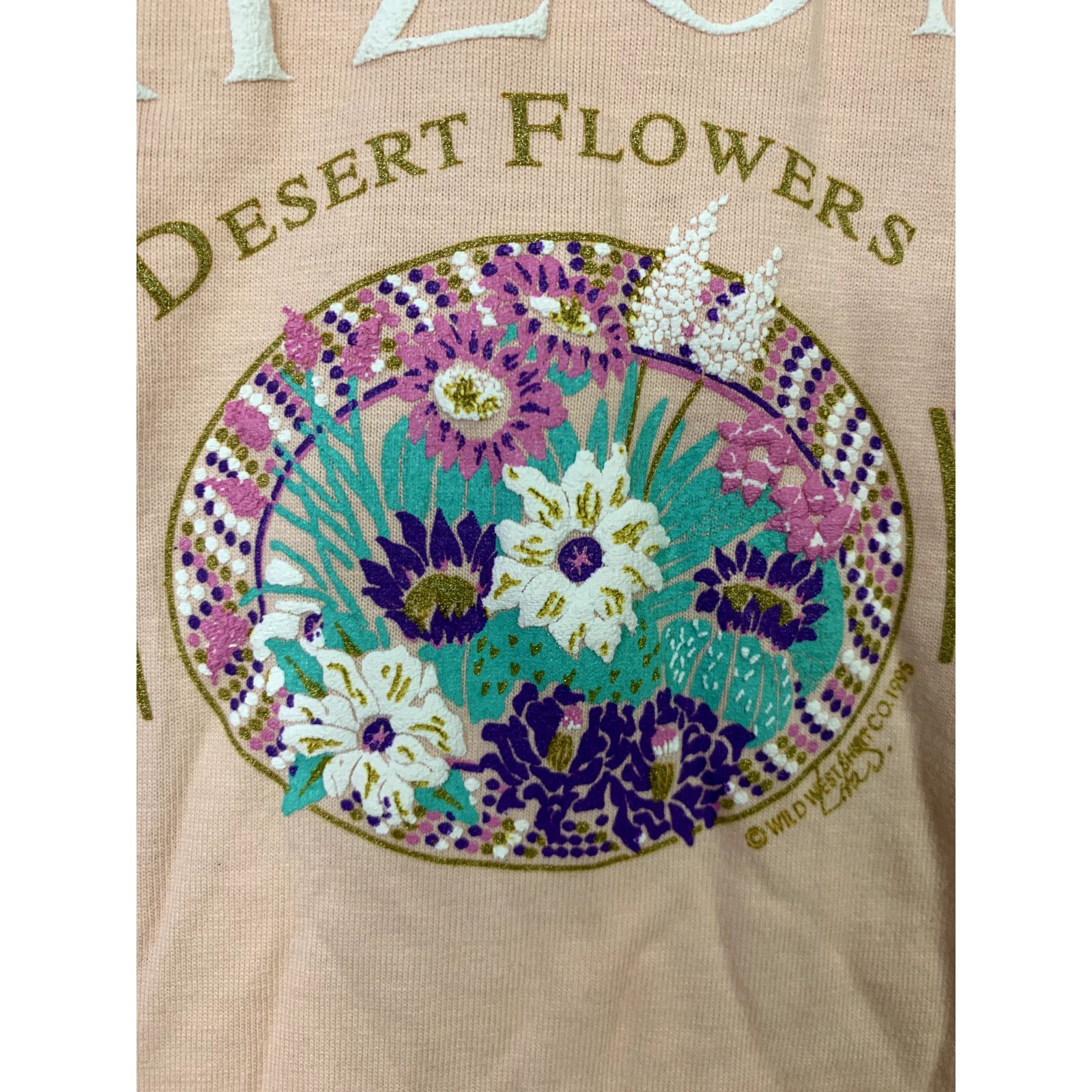 Jerzees Vintage Arizona Shirt AZ Desert Flowers T-Shirt 1995 L Large Size US L / EU 52-54 / 3 - 4 Thumbnail