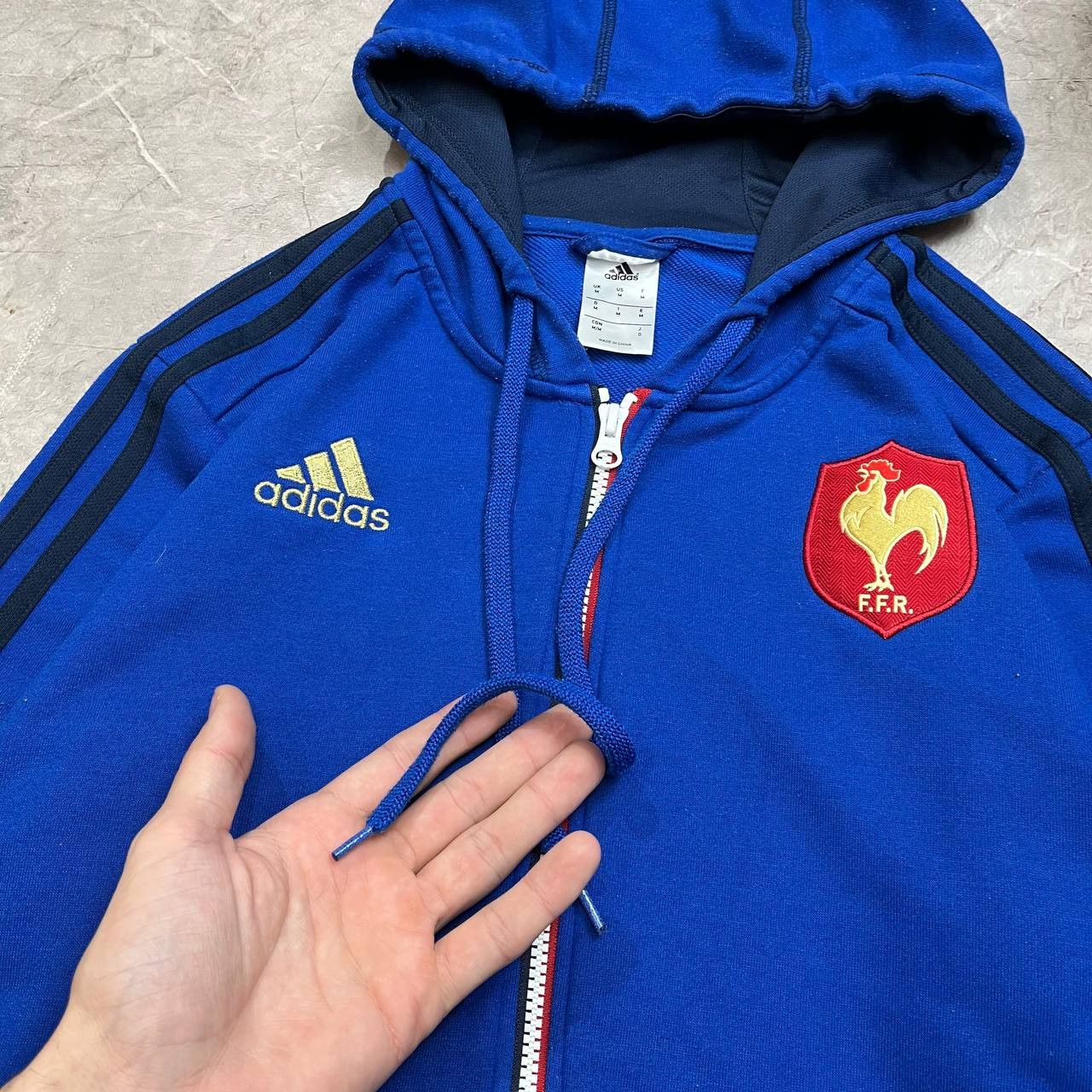 Adidas Adidas 2015/2016 France Team Rugby Zip Track Top Jacket Size US M / EU 48-50 / 2 - 13 Thumbnail