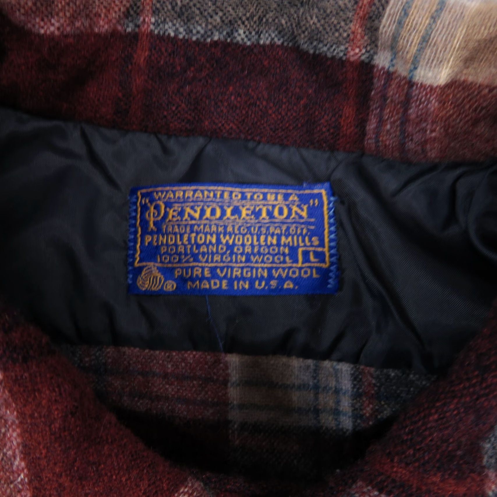Pendleton VTG Pendleton Shirt Mens Large 60s 70s Red Plaid Board Shirt Loop Collar Surfer Flap Size US L / EU 52-54 / 3 - 4 Thumbnail