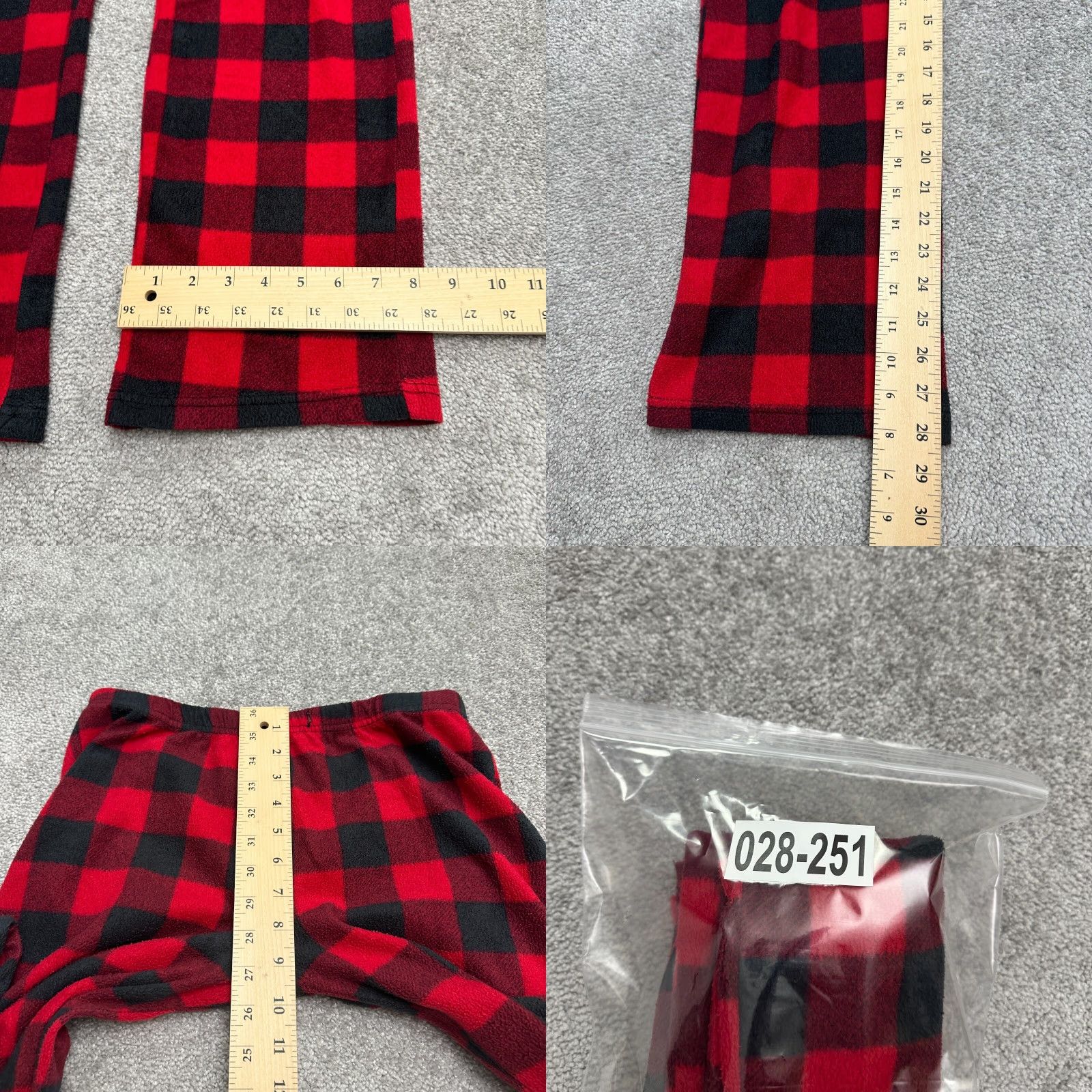Vintage Just Love Lounge Pants Womens Small Red Black Plaid Size 28" / US 6 / IT 42 - 8 Thumbnail