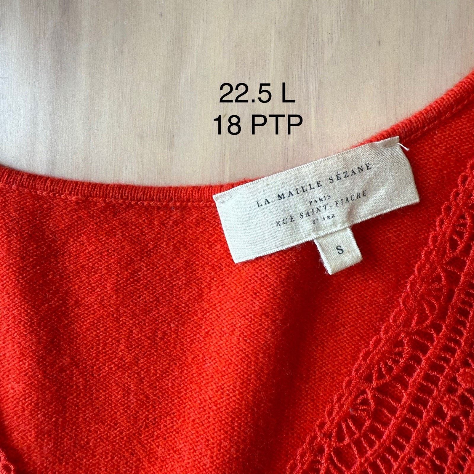 Sezane Sezane Janelle Sweater Women's Small Red Wool Cashmere Glam Size S / US 4 / IT 40 - 6 Thumbnail