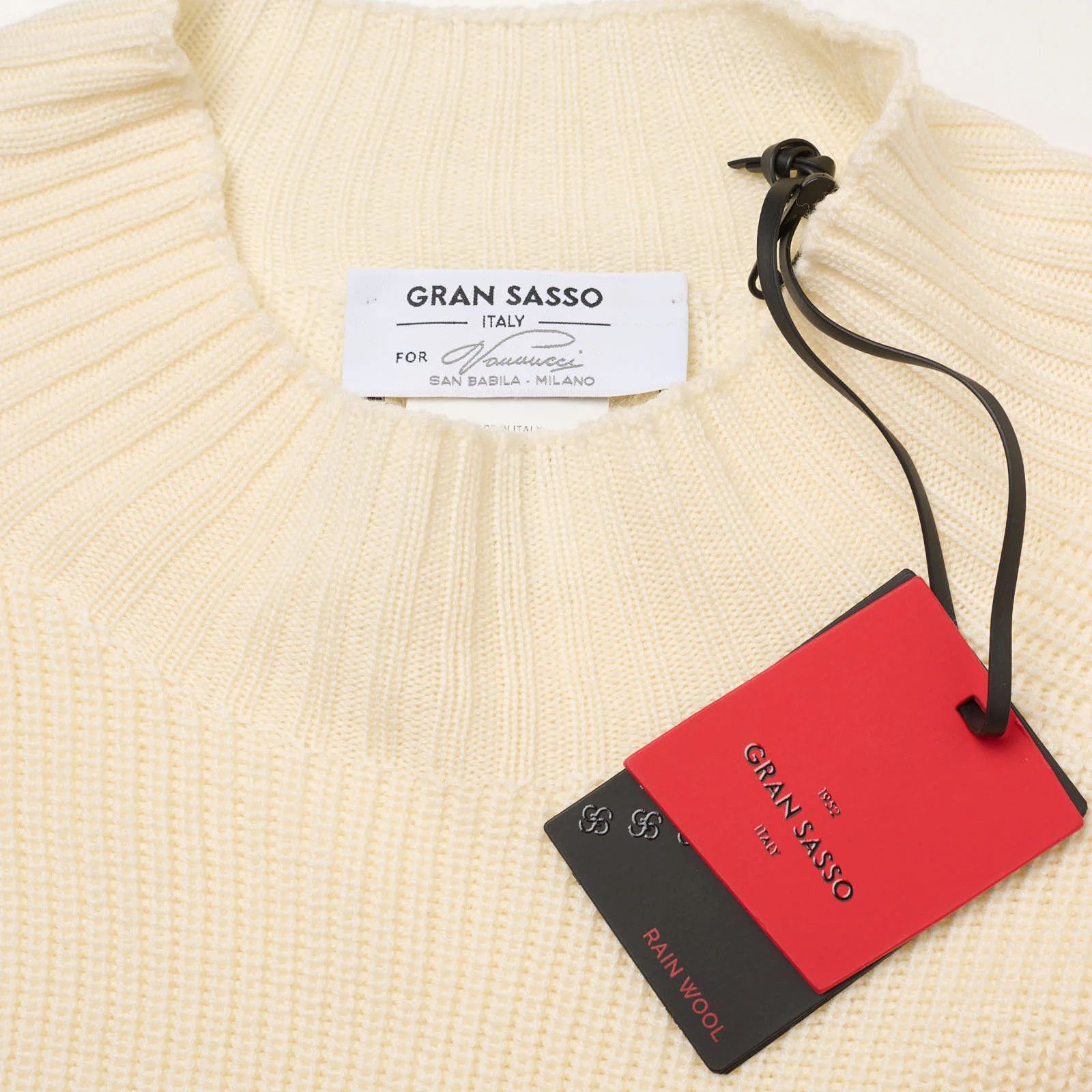 Gran Sasso GRAN SASSO for VANNUCCI Cream Virgin Wool Knit Sweater Size US XL / EU 56 / 4 - 2 Thumbnail