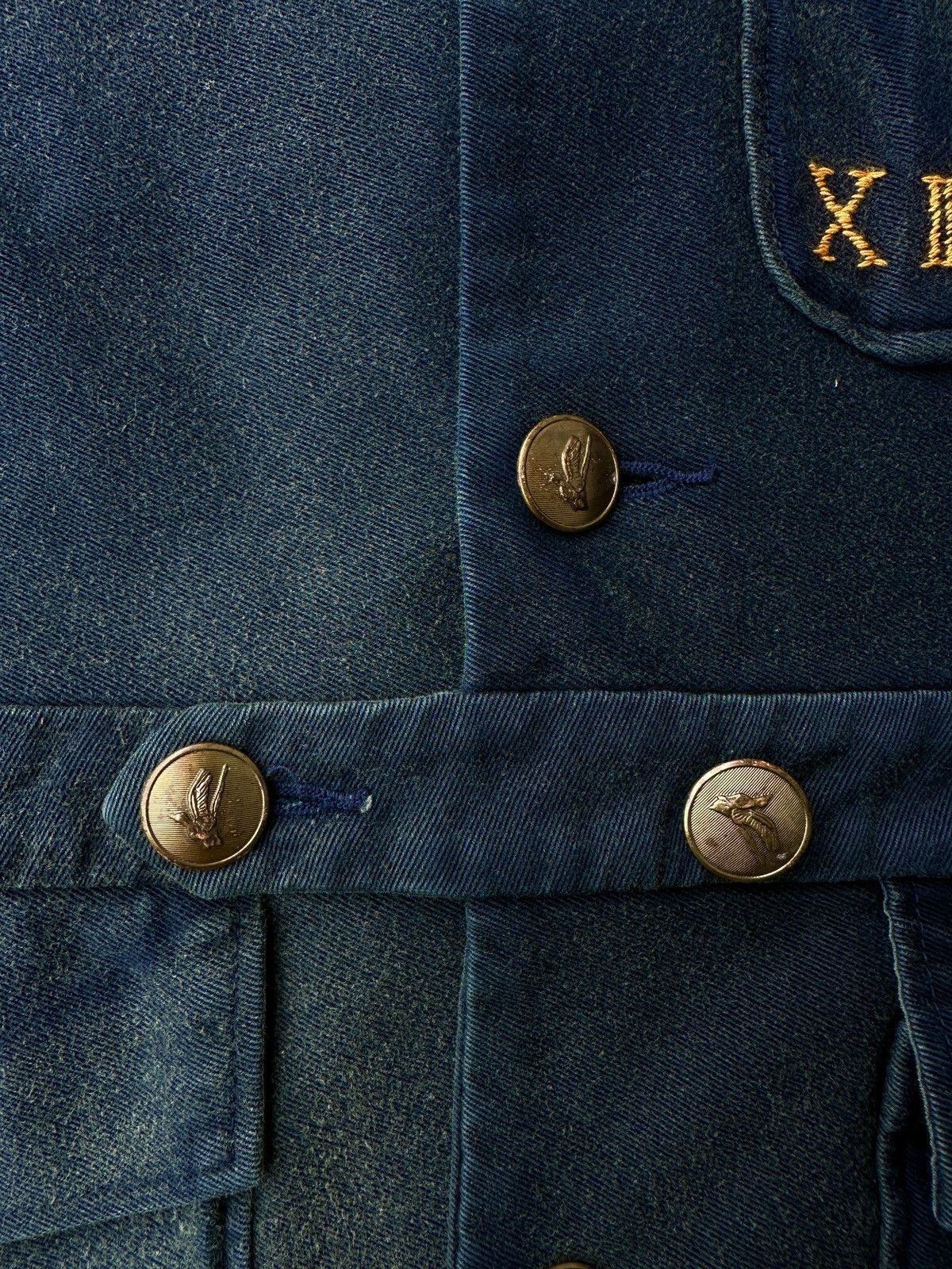 Kapital Napoleon Navy Blazer Cardigan French chore coat sweat jacket Size US L / EU 52-54 / 3 - 8 Thumbnail