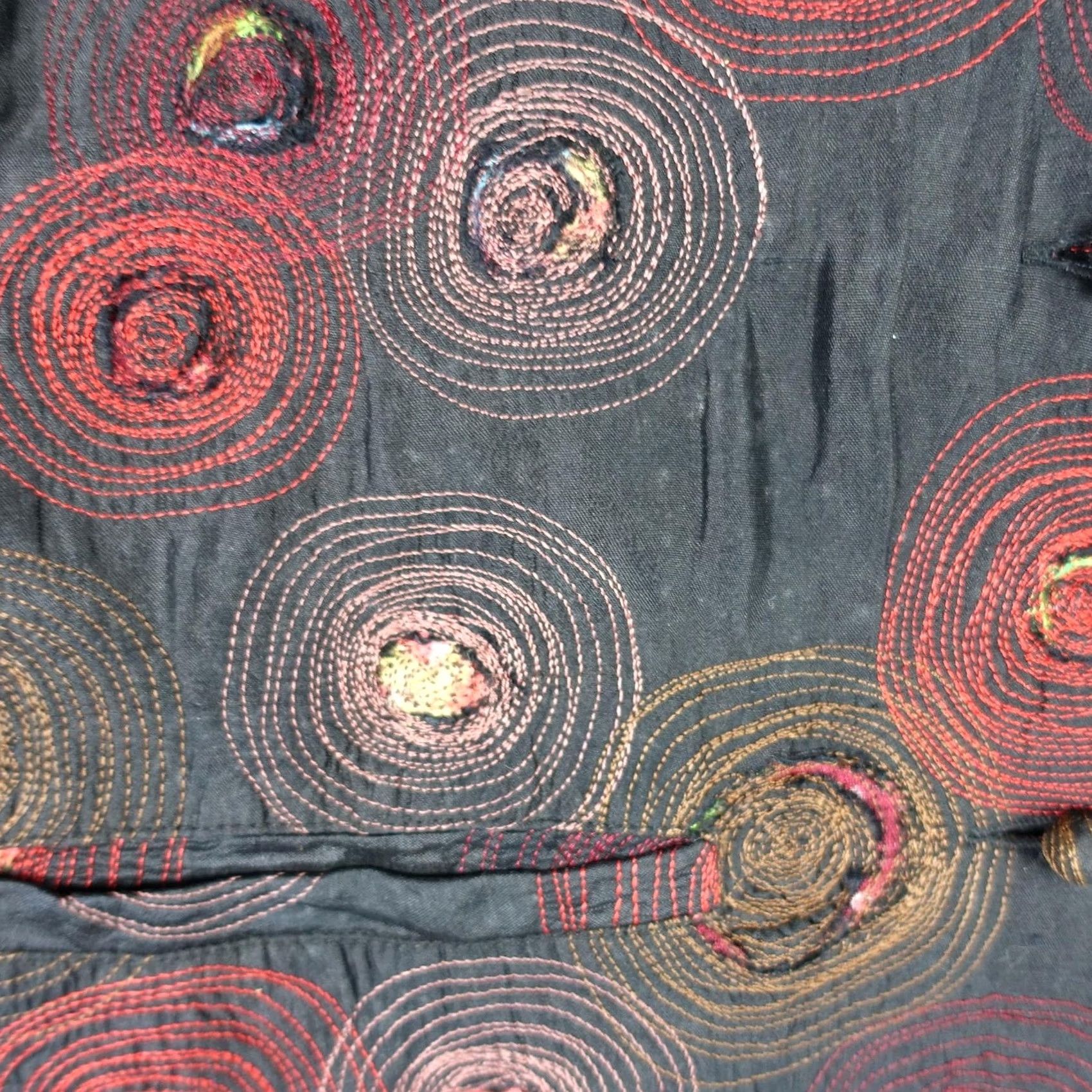 Vintage VINTAGE Neeru Kumar Jacket Womens Small Black Silk Embroidered Geometric VTG Size S / US 4 / IT 40 - 7 Thumbnail