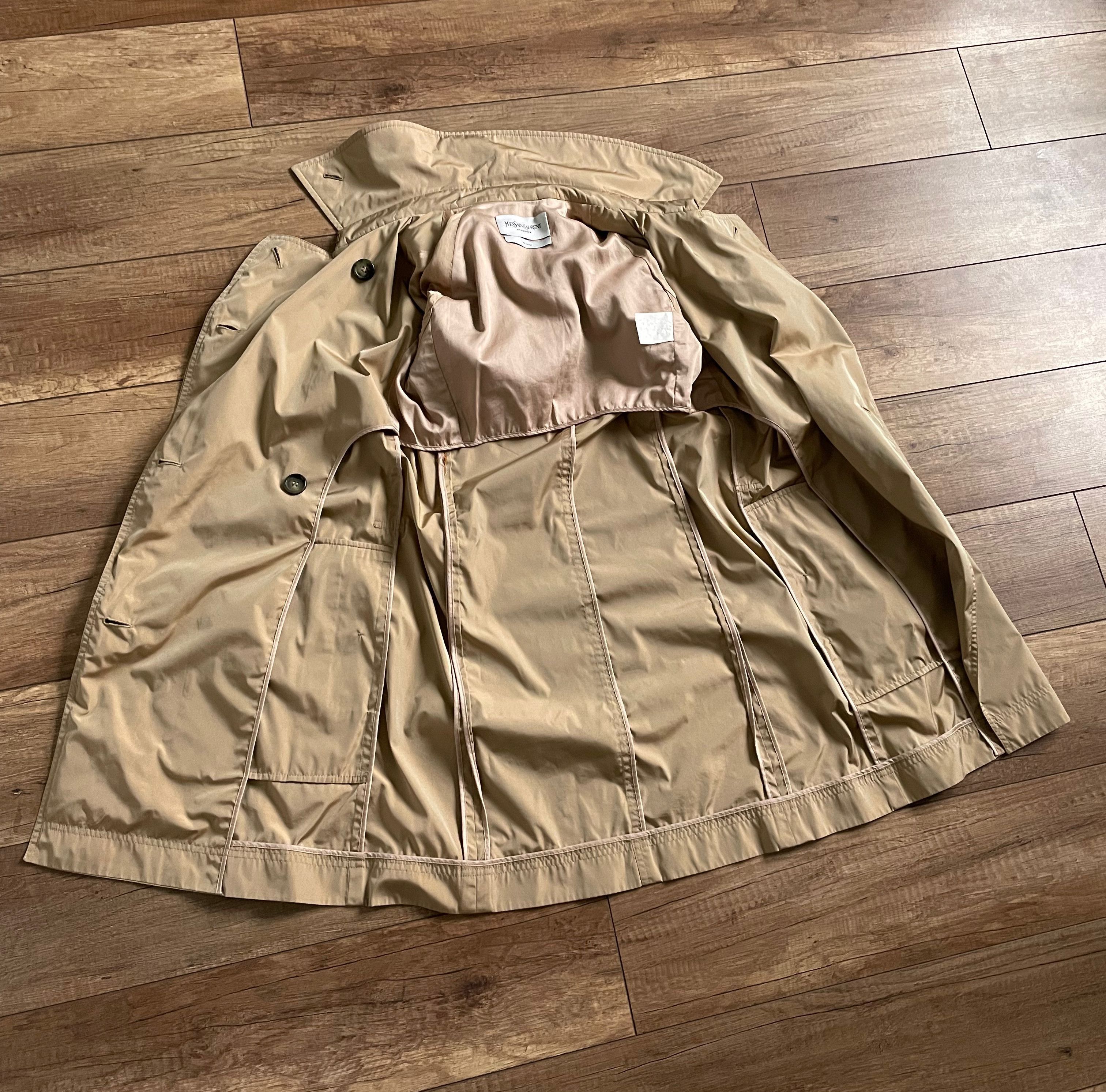 Yves Saint Laurent Yves Saint Laurent Rive Gauche Beige Double Trench Coat Size M / US 6-8 / IT 42-44 - 11 Thumbnail