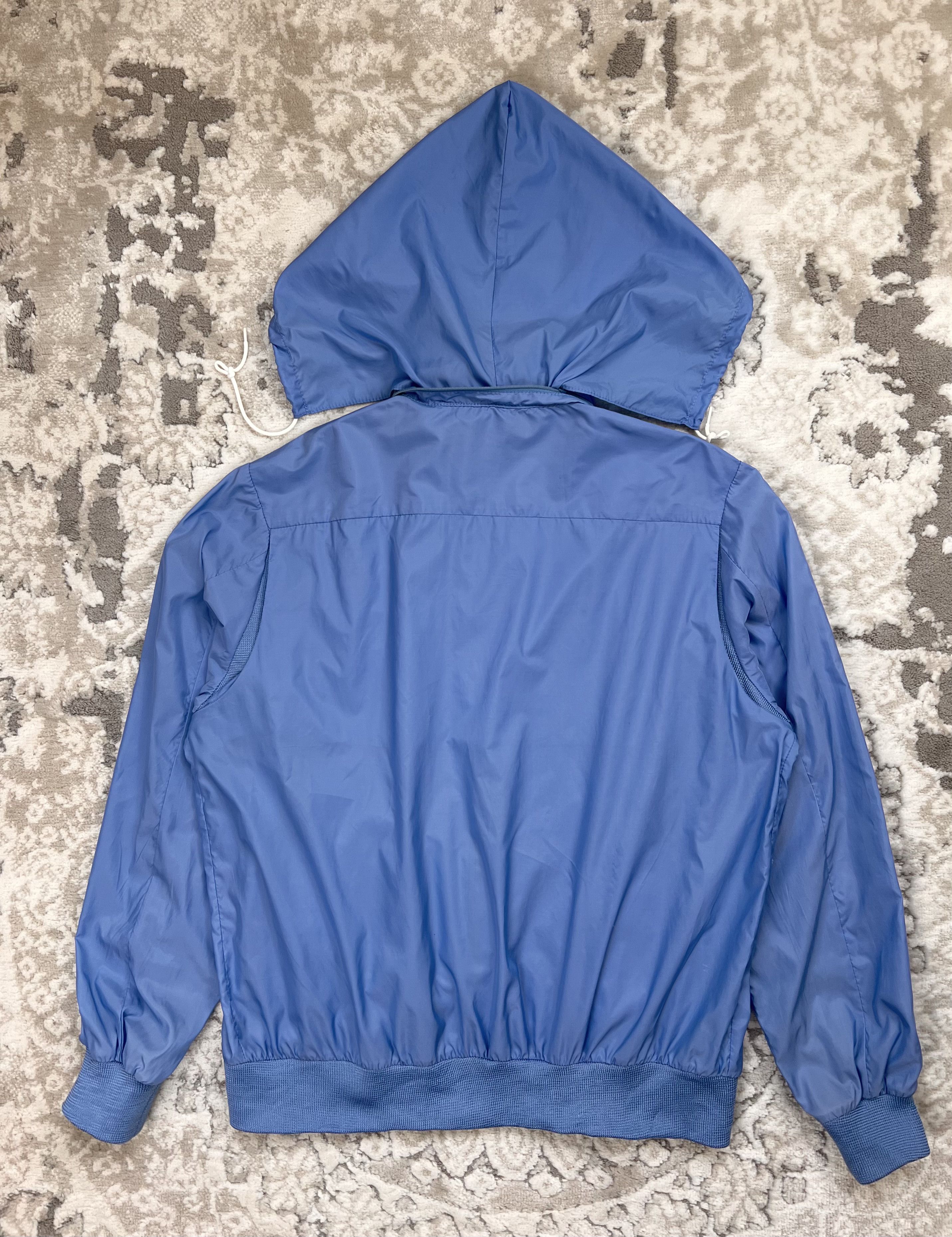 Lacoste Vintage IZOD Lacoste Blue Croco Windbreaker Jacket Zip Hood Size L / US 10 / IT 46 - 13 Thumbnail