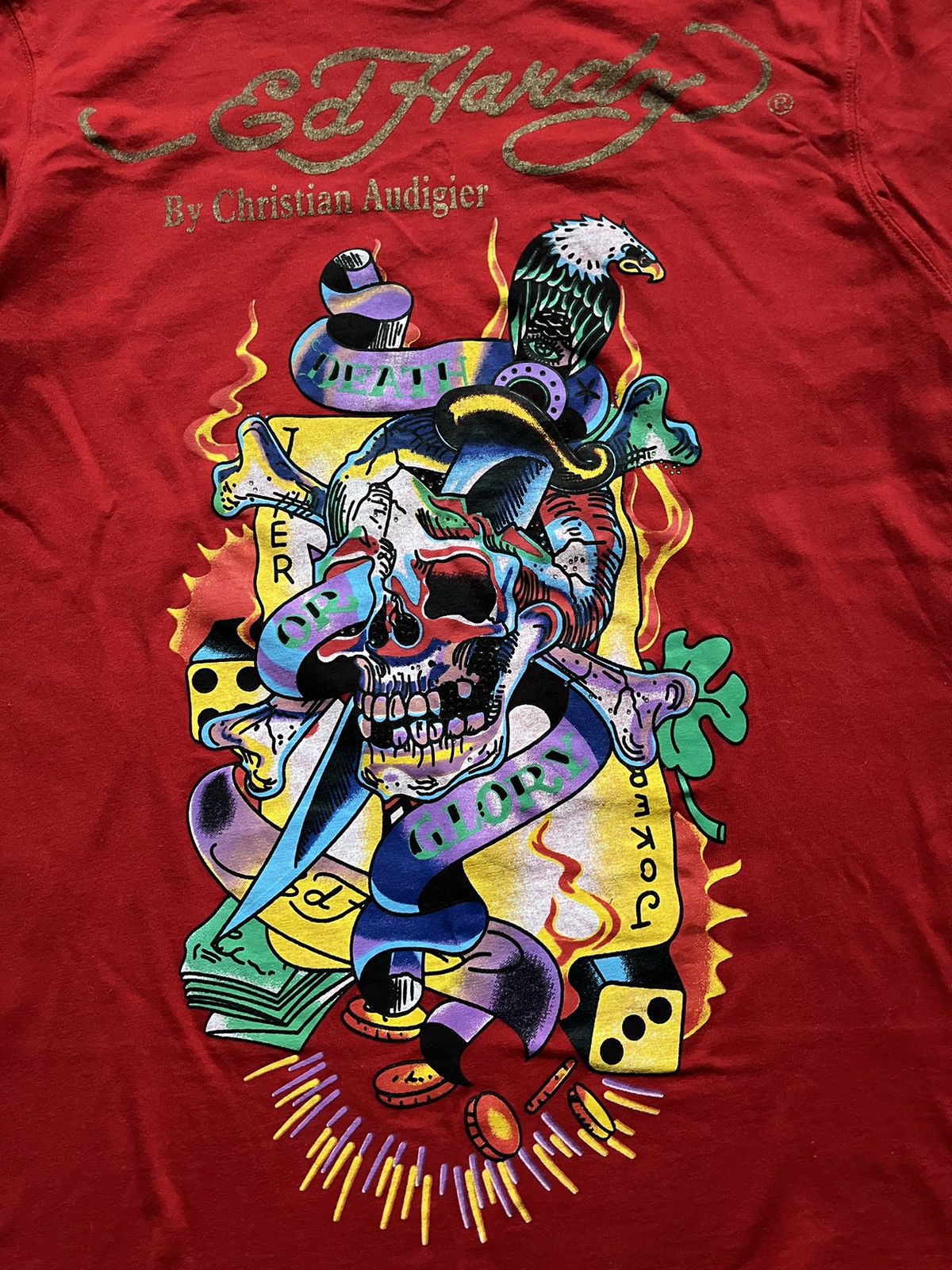 Ed Hardy Vintage Ed Hardy By Christian Audigier T-shirt Big Logo Tee Size US M / EU 48-50 / 2 - 2 Thumbnail