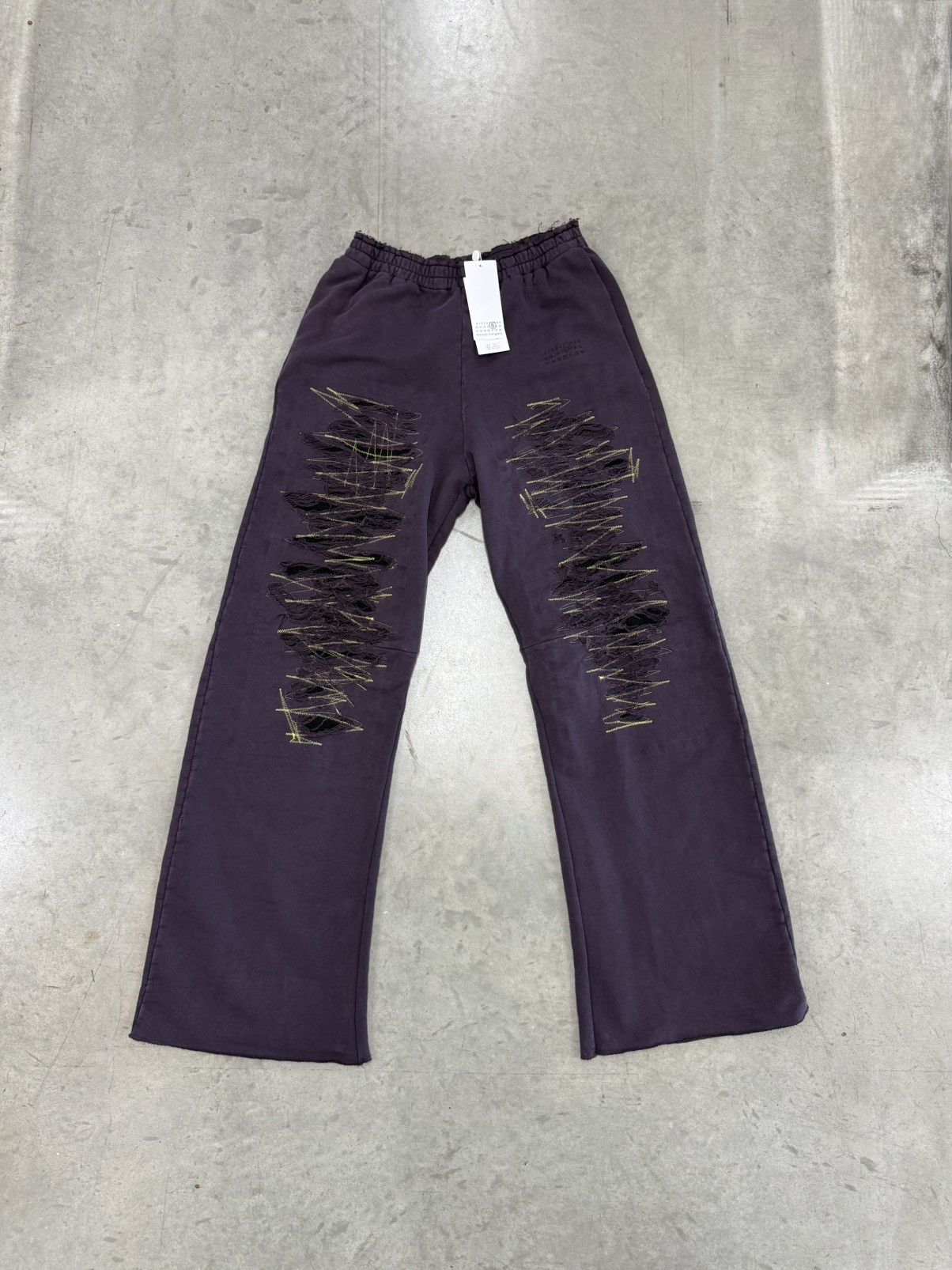Maison Margiela Maison Margiela Destroyed Wide-Leg Track Pants Size US 30 / EU 46 - 1 Thumbnail