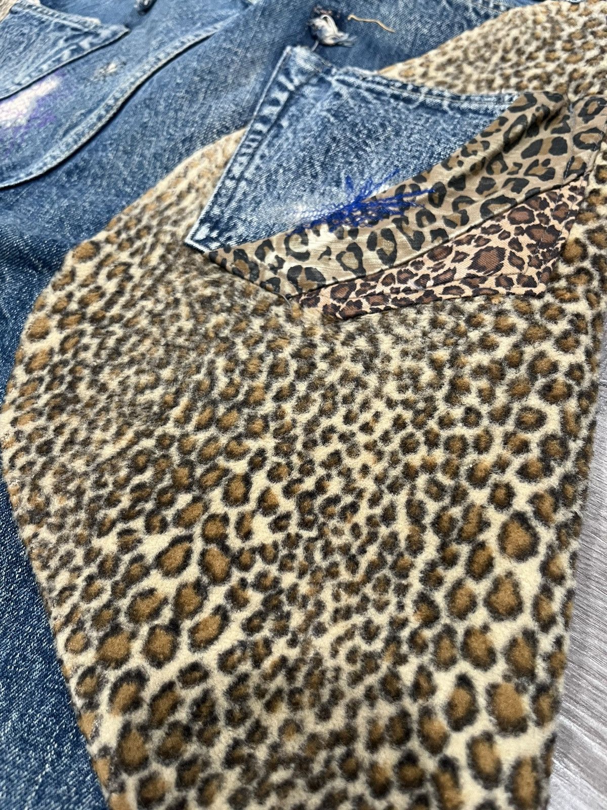 Kapital Kapital Leopard Print Denim shorts Size US 32 / EU 48 - 7 Thumbnail