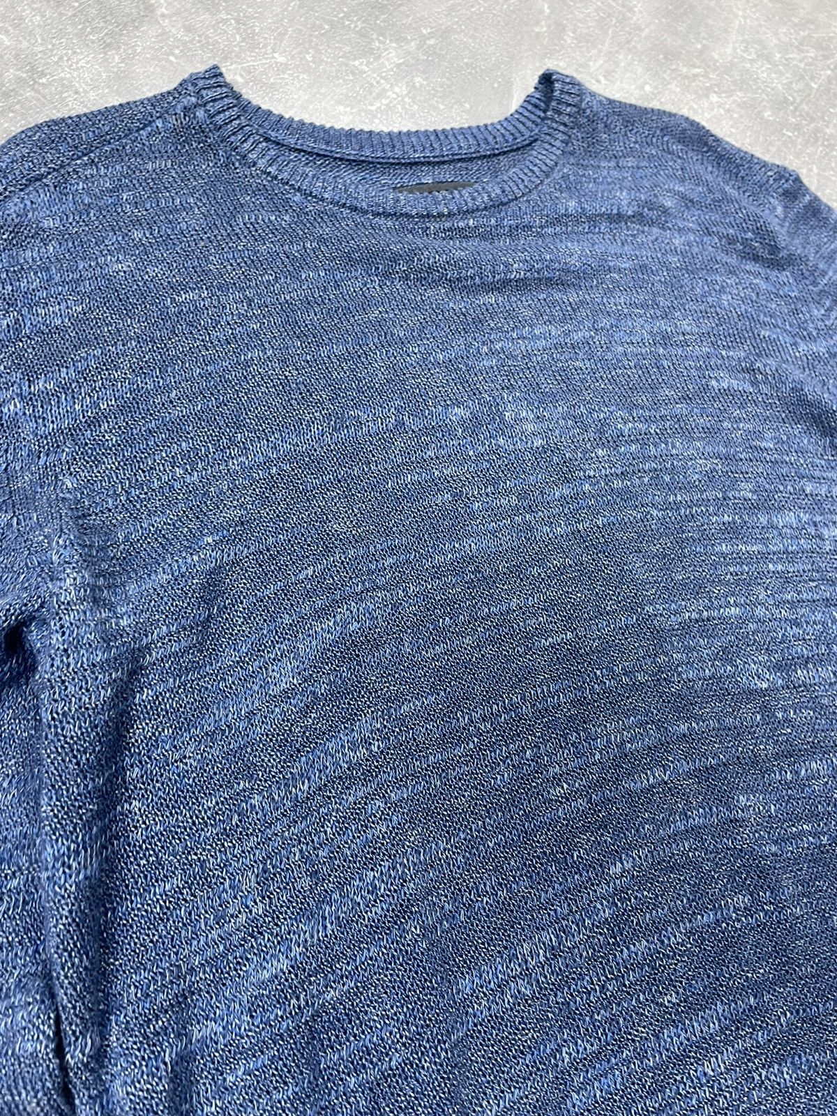 Bogner Bogner Linen Cotton Classic Knitted Blue Crew Neck Sweater Size US XXL / EU 58 / 5 - 4 Thumbnail