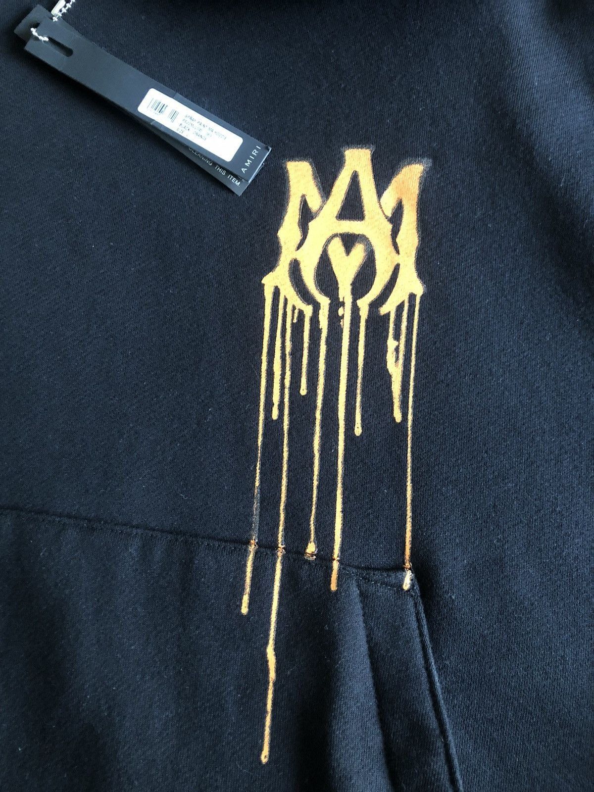 Amiri AMIRI Spray paint MA Hoodie BlackOrange Size US L / EU 52-54 / 3 - 4 Thumbnail
