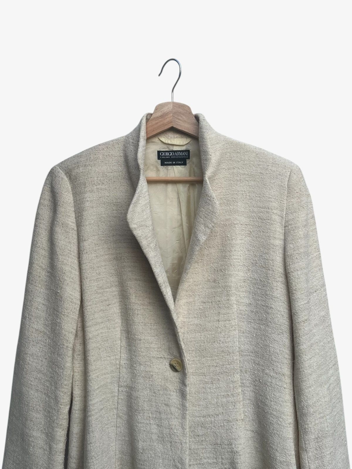 Giorgio Armani Giorgio Armani Single Button Textured Blazer Coat Size XS / US 0-2 / IT 36-38 - 5 Thumbnail