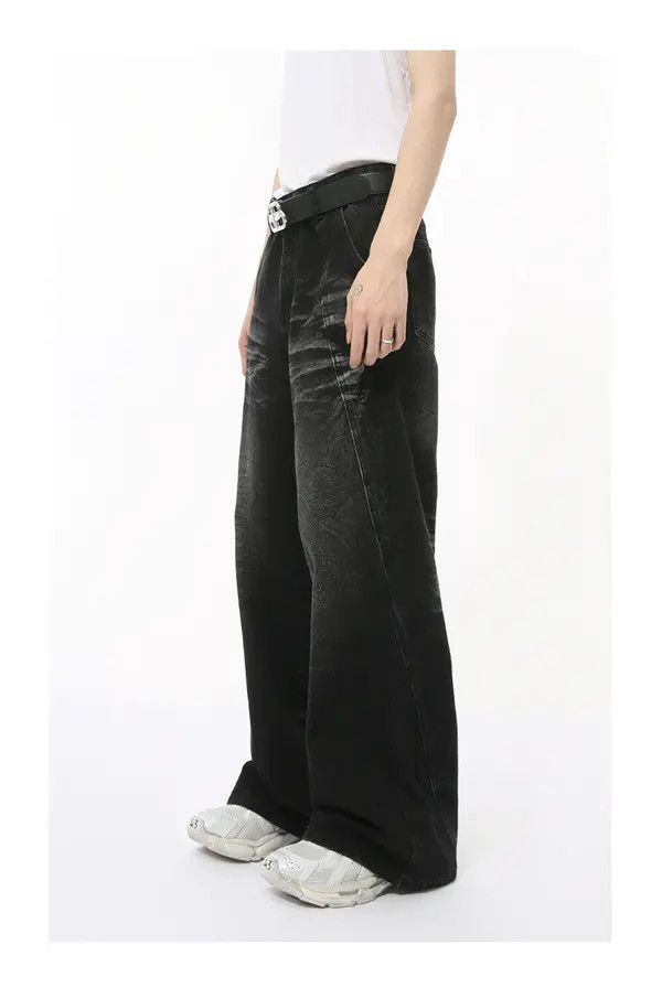Japanese Brand Aika American street retro trend washed wide-leg jeans Size US 32 / EU 48 - 5 Thumbnail