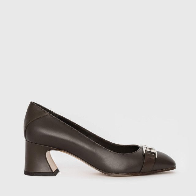 Salvatore Ferragamo o1y0426 Block Heel Pumps in Dark Brown Size US 10 / IT 40 - 1 Thumbnail