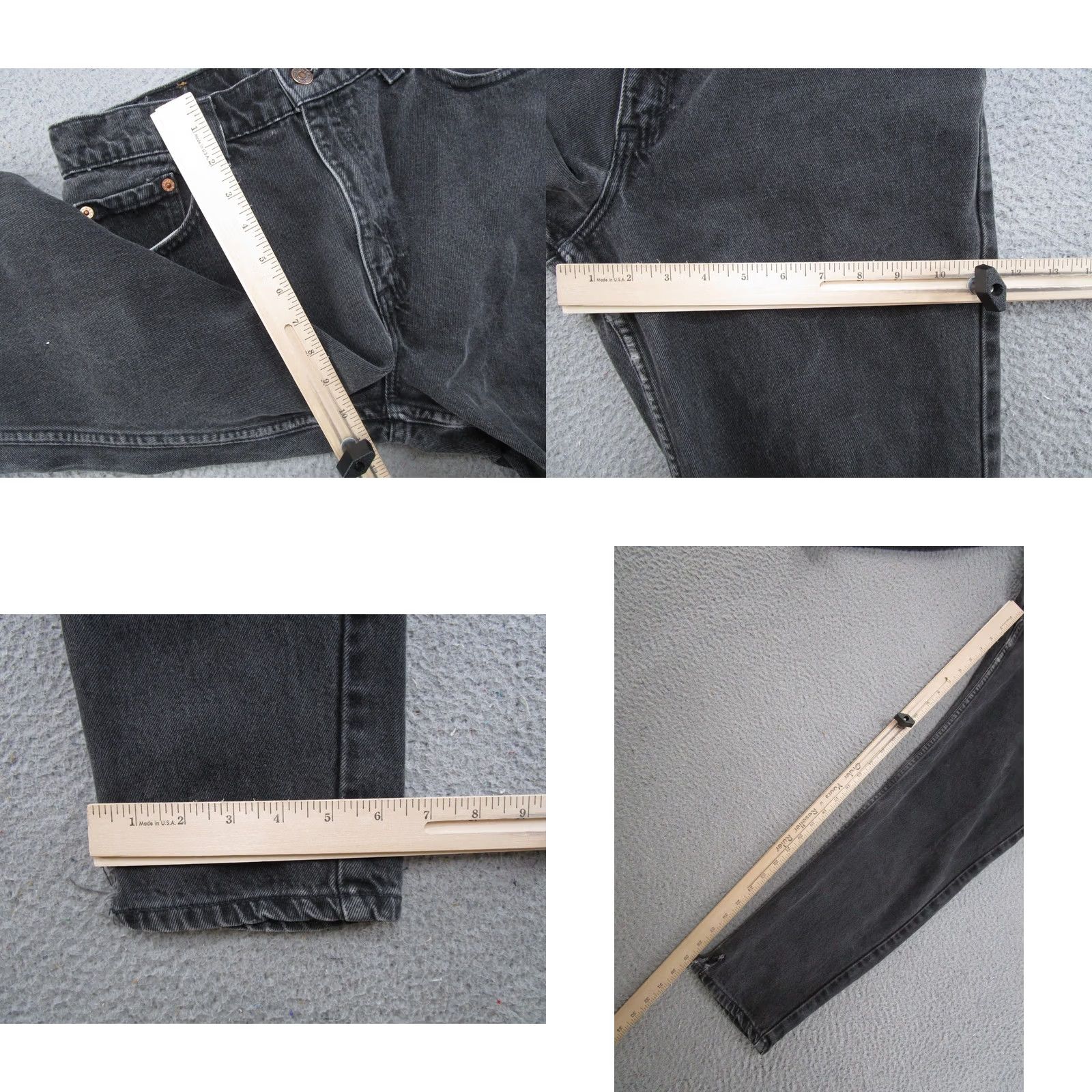 Levi's VINTAGE Levi's 550 Jeans Women’s Size 11 Black Relaxed Fit Tapered Leg USA READ Size 32" / US 10 / IT 46 - 9 Thumbnail