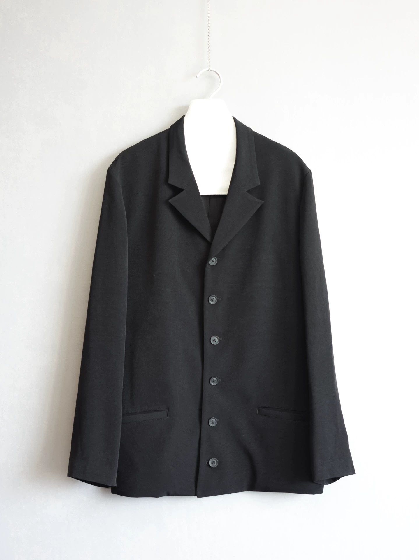 Yohji Yamamoto Yohji Yamamoto 24SS Triacetate 6B Black Jacket Size US L / EU 52-54 / 3 - 1 Thumbnail