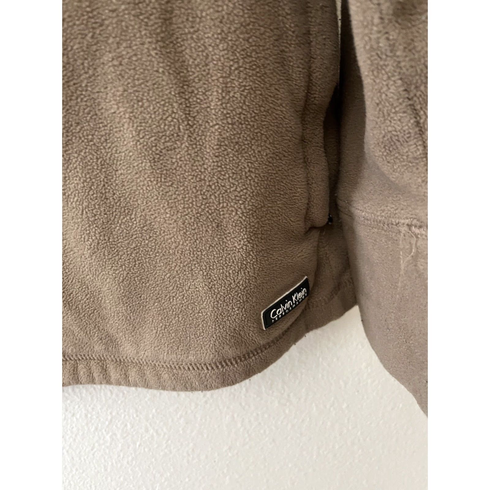 Calvin Klein Calvin Klein Performance Full Zip Sweatshirt Women's Medium Brown Blush Activewear Mock Neck Long Sleeve Embroidered Size M / US 6-8 / IT 42-44 - 3 Thumbnail