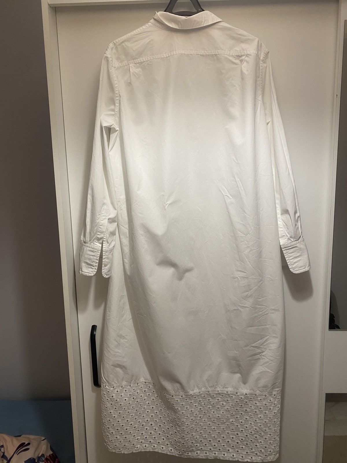 Hermes Luxury hermes long white dress with collar Size L / US 10 / IT 46 - 3 Thumbnail