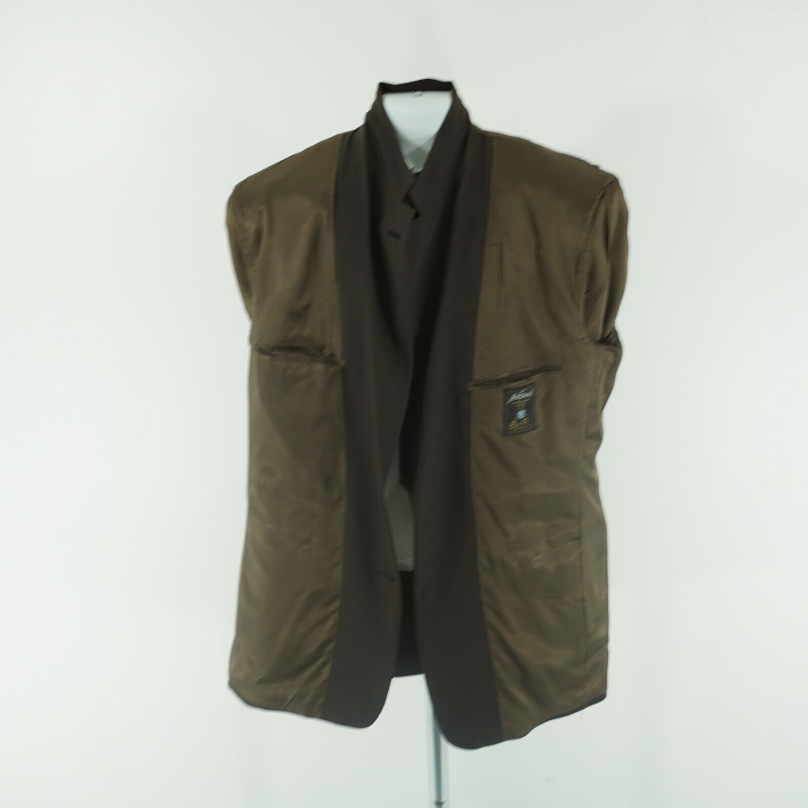 Hart Schaffner Marx Jack Nicklaus Golden Bear Wool Brown 2 Gold Button Blazer 44 Size 44L - 11 Thumbnail