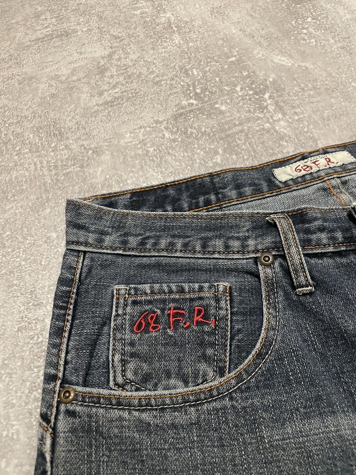 Vintage Vintage Distressed 68 F.R Embroidered Rap Buggy Denim Shorts Size US 34 / EU 50 - 6 Thumbnail