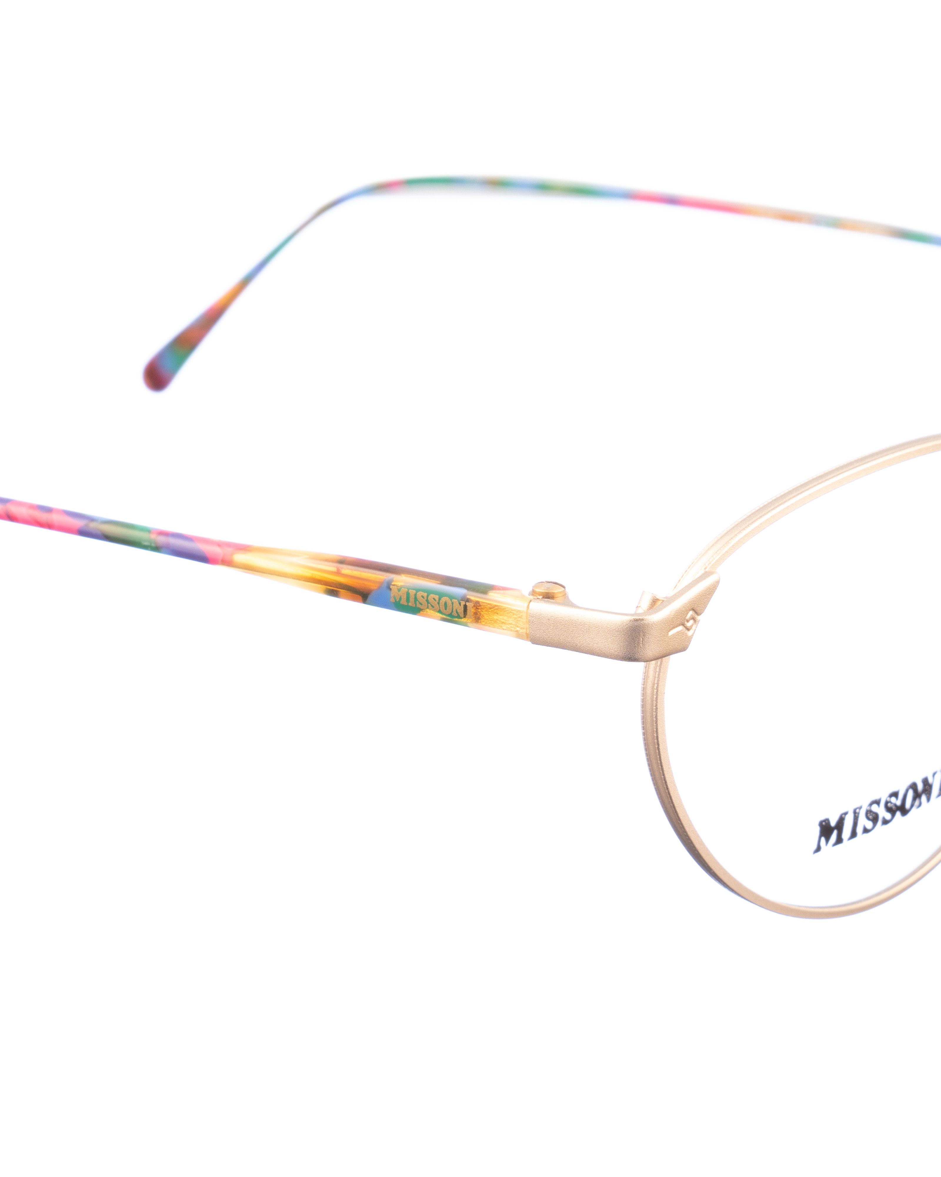 Missoni Missoni 00s Multicolor & Matte Gold Glasses Size ONE SIZE - 2 Thumbnail