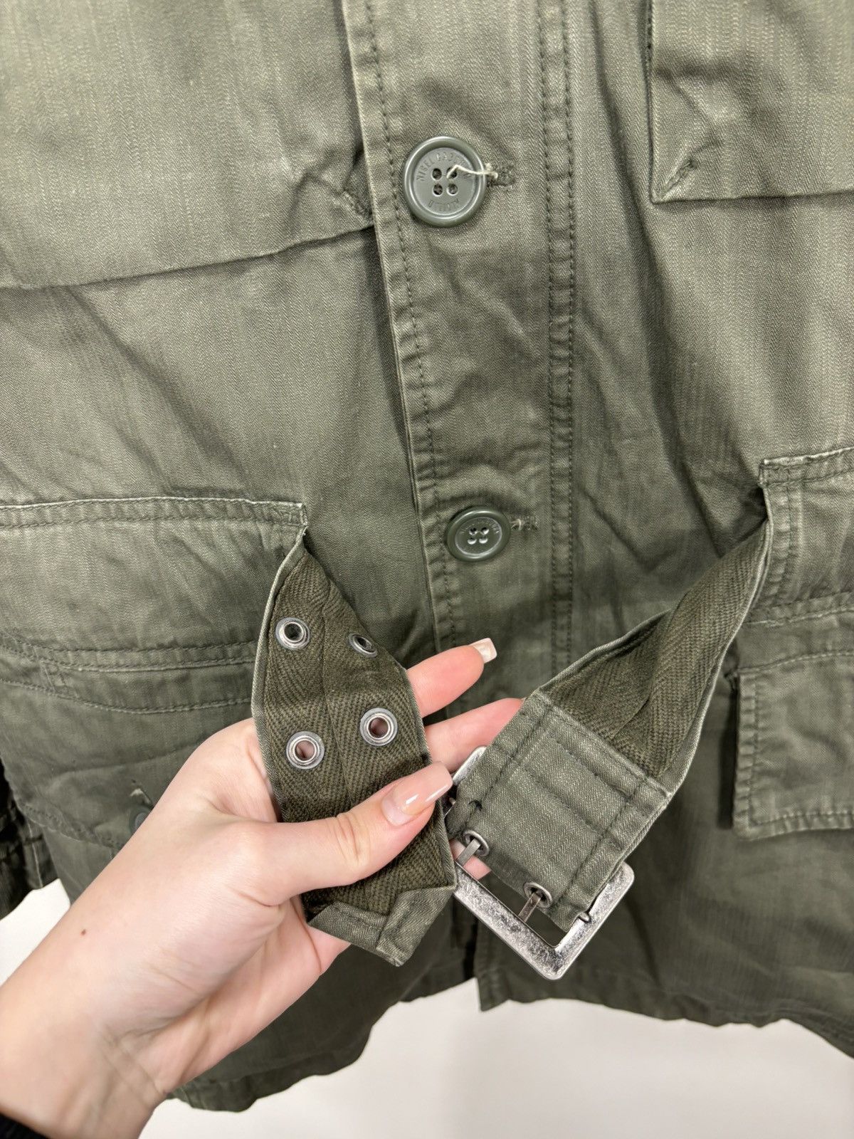 Nigel Cabourn Nigel Cabourn Utility Multipocket Belted Military Jacket Size US S / EU 44-46 / 1 - 7 Thumbnail