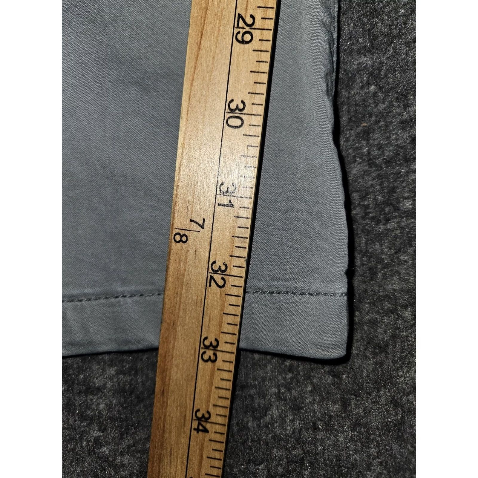 Mavi Mavi Mens Gray Chino Pants Slim Fit Tapered Cotton 36x3 Pockets Flat Front Zip Fly Button Size US 36 / EU 52 - 4 Thumbnail
