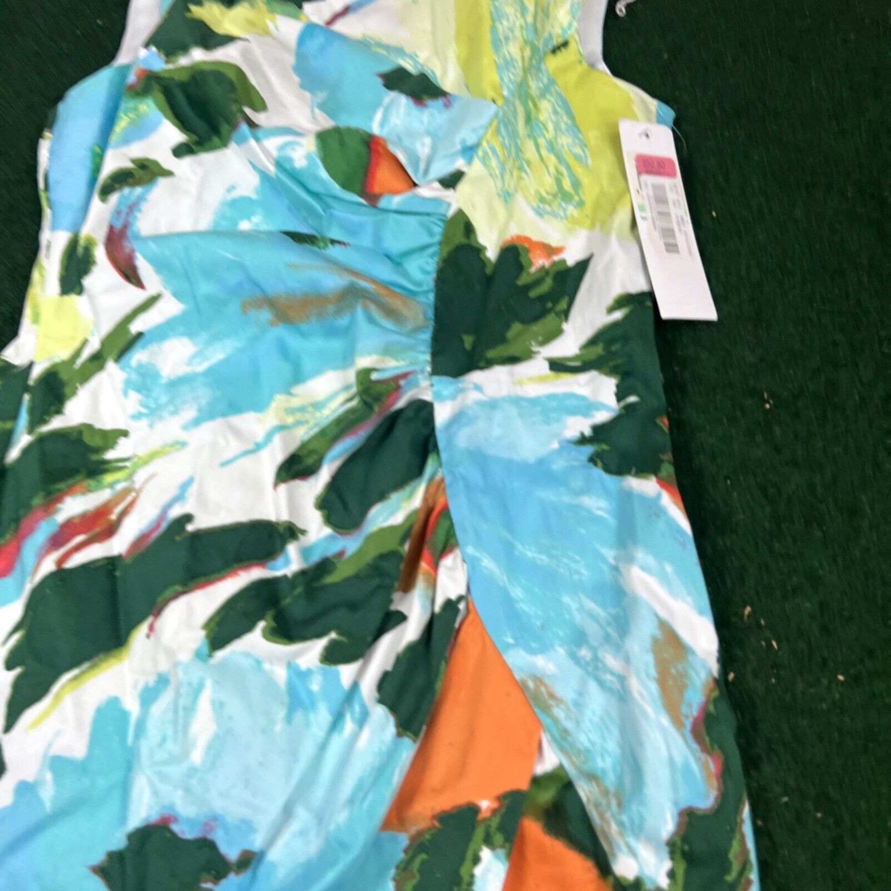 Vintage Womens London Times Size 8 Cinched/ Pleated Green/blue Pencil Dress New Size M / US 6-8 / IT 42-44 - 6 Thumbnail