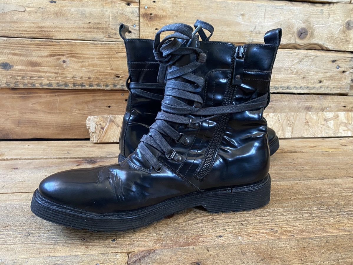 Alexander McQueen × Designer Alexander mc queen black patent leather lace boots sz41 Size US 8 / EU 41 - 12 Thumbnail