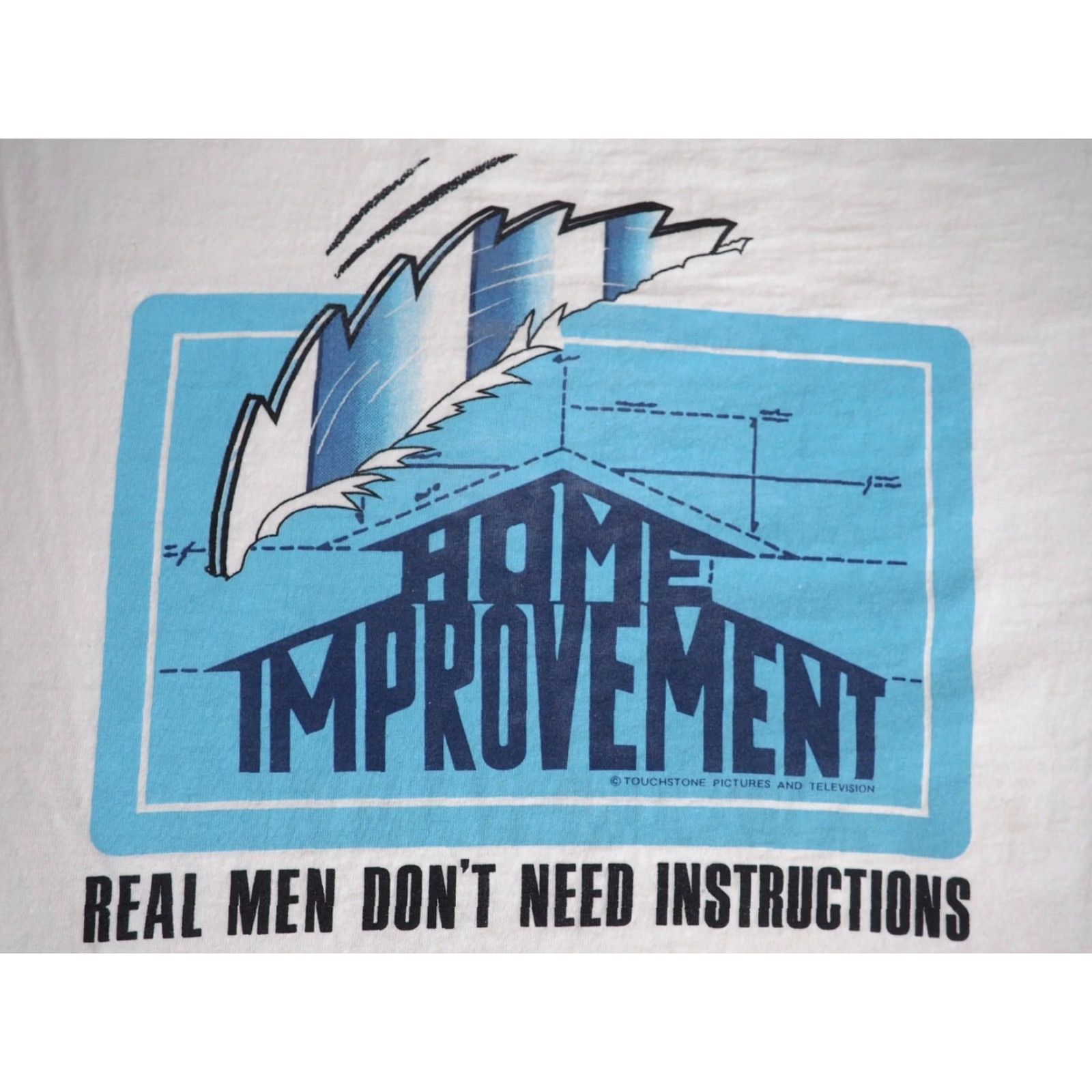 Vintage VTG 90s Stanley Desantis Home Improvement TV Show Promo White Tee T-Shirt Mens L Size US L / EU 52-54 / 3 - 5 Thumbnail