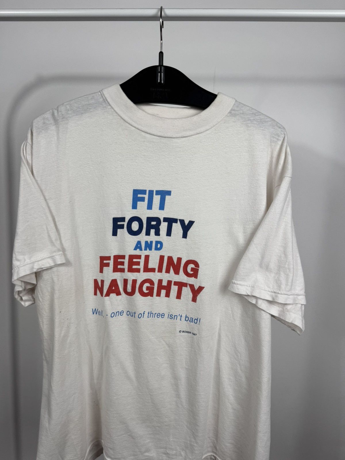 Other Vintage 1987 Fit Forty Feeling Naughty Graphic Tee White XL Size US XL / EU 56 / 4 - 3 Thumbnail