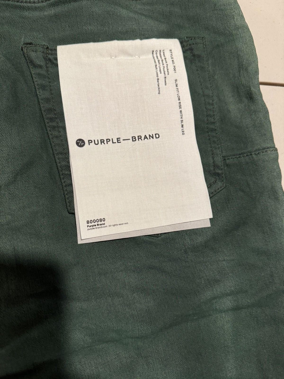 Purple Brand green on light blue slightly distressed | purple brand jeans Size US 33 - 4 Thumbnail