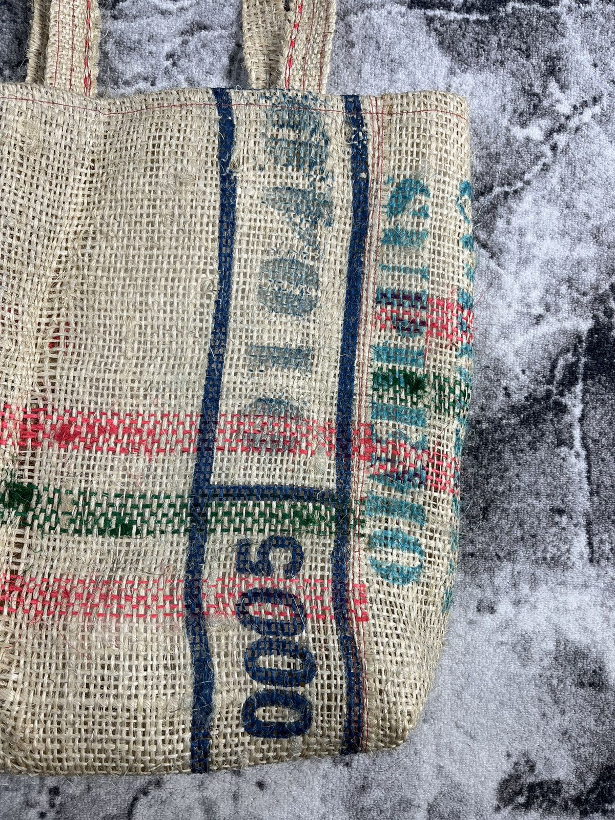Other Recycled Coffee Sack Tote Bag Burlap Market Shopper Size ONE SIZE - 8 Thumbnail