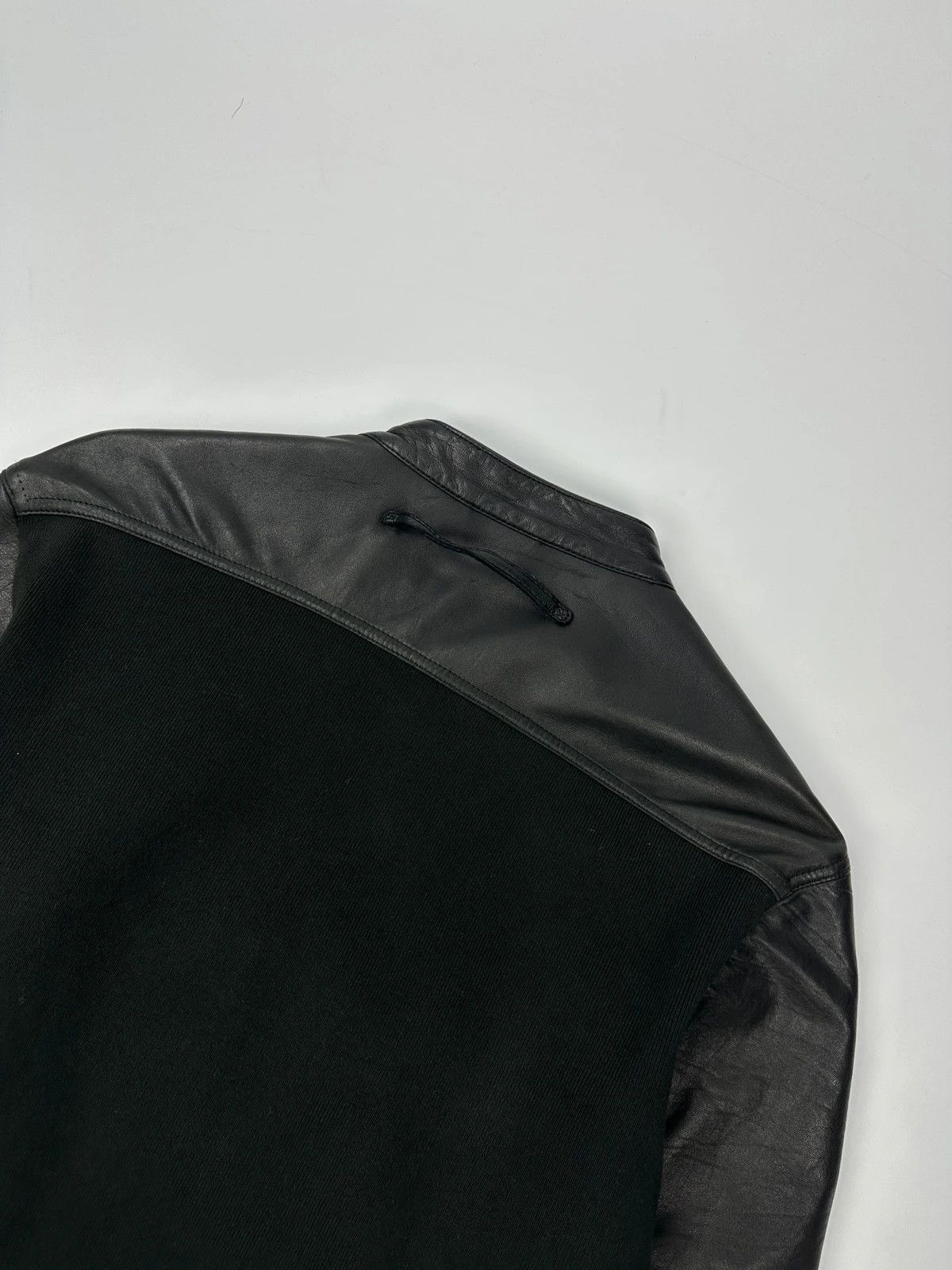 Prada Prada Sport FW2002 Black Leather & Cotton Motor Panel Jacket Size US M / EU 48-50 / 2 - 6 Thumbnail