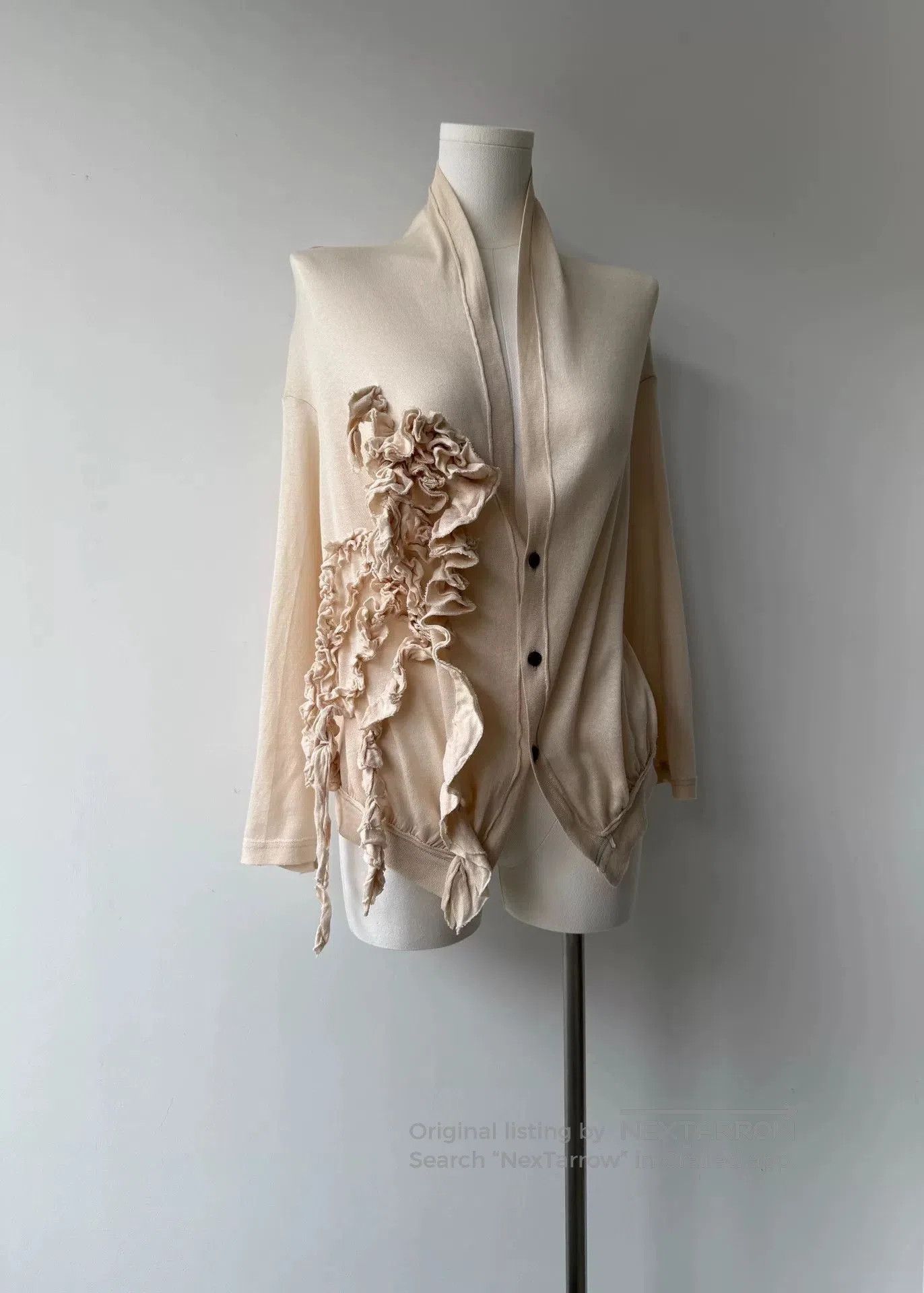 Y's yohji yamamoto y's ruffled knit cardigan. Size M / US 6-8 / IT 42-44 - 4 Thumbnail