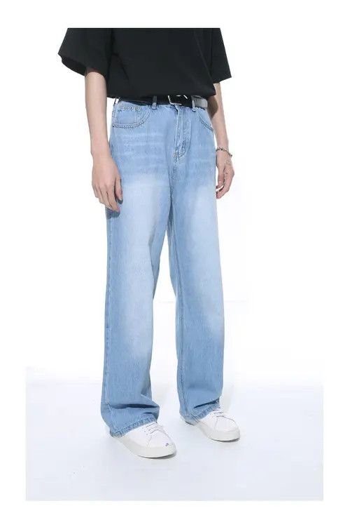 Other Simple light blue straight loose washed jeans Size US 32 / EU 48 - 3 Thumbnail