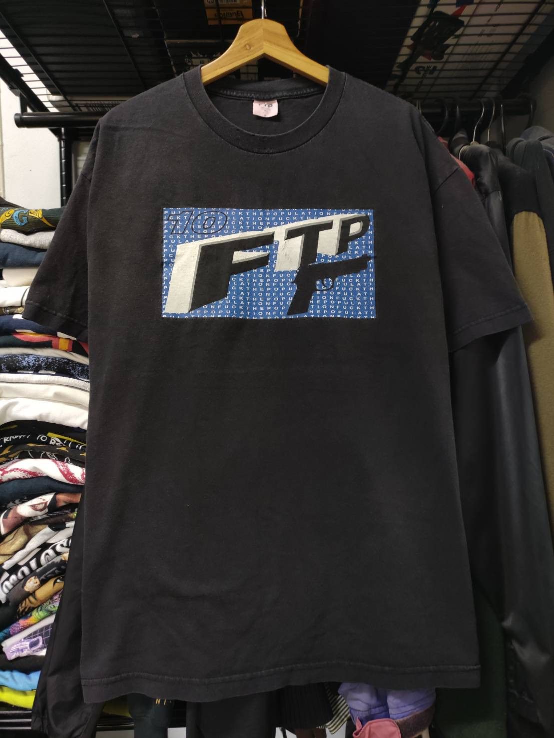 Fuck The Population × G59 Records Fuck The Population " Wordsearch&Gun " T-Shirt Size US XL / EU 56 / 4 - 2 Thumbnail
