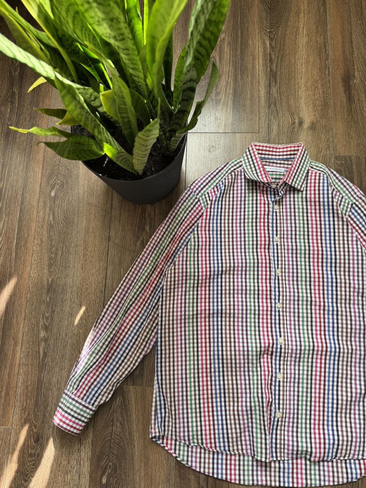 Etro Etro men’s button up check multicolour long sleeve shirt Size US L / EU 52-54 / 3 - 2 Thumbnail