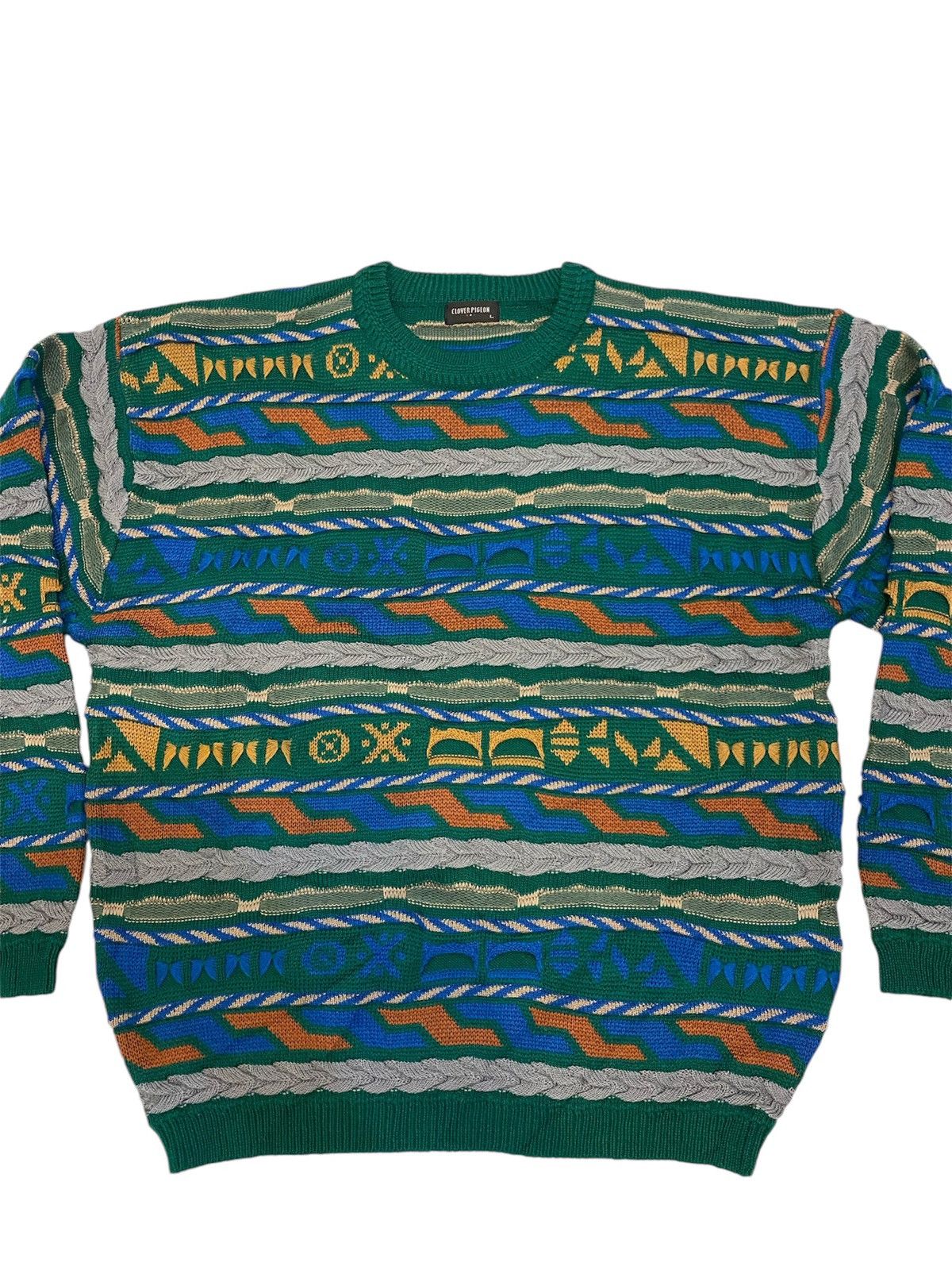 Art Comes First × Japanese Brand Multicolor Clover Pigeon Knitwear Art Shirt Size US L / EU 52-54 / 3 - 2 Thumbnail
