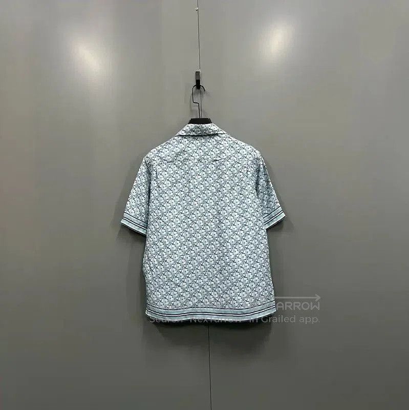 Dior Dior Blue Silk Short Sleeve Shirt . Size US M / EU 48-50 / 2 - 2 Thumbnail